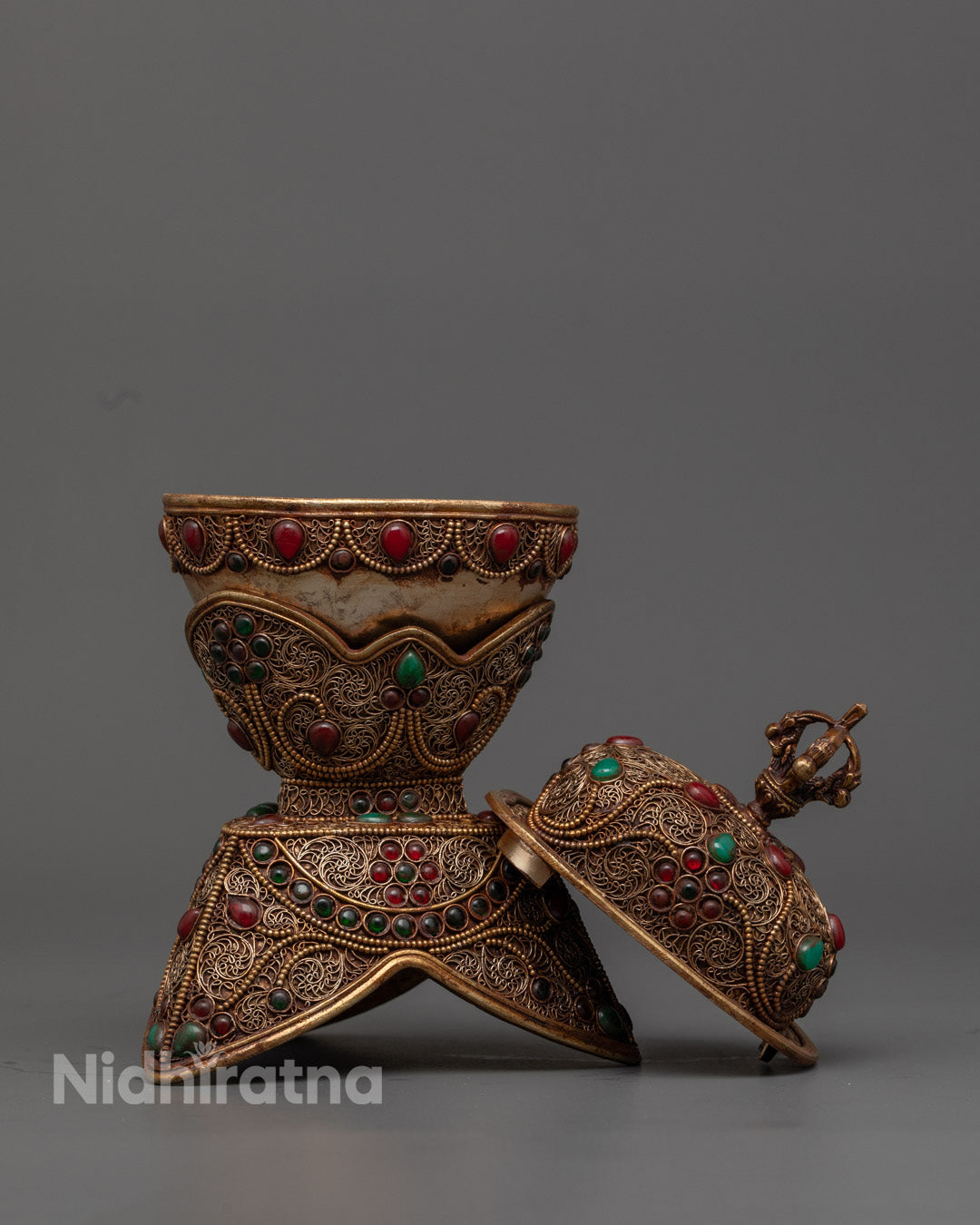 Authentic Tibetan Copper Kapala Cup | Ritual Item