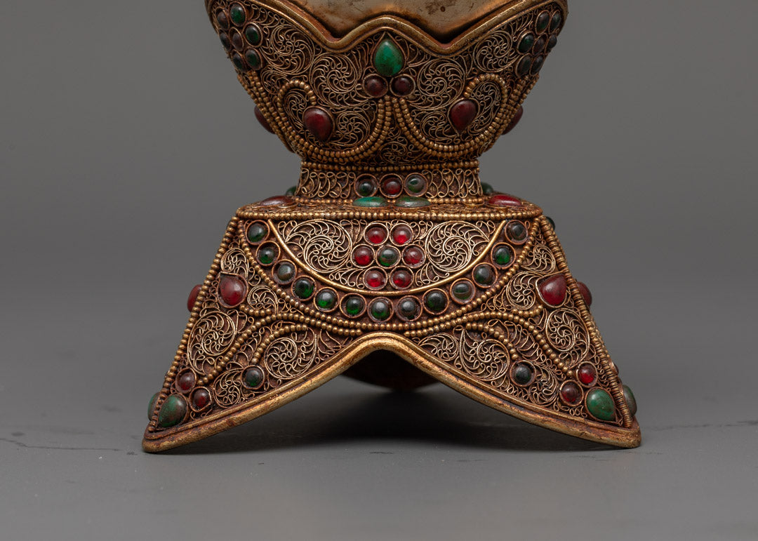 Authentic Tibetan Copper Kapala Cup | Ritual Item