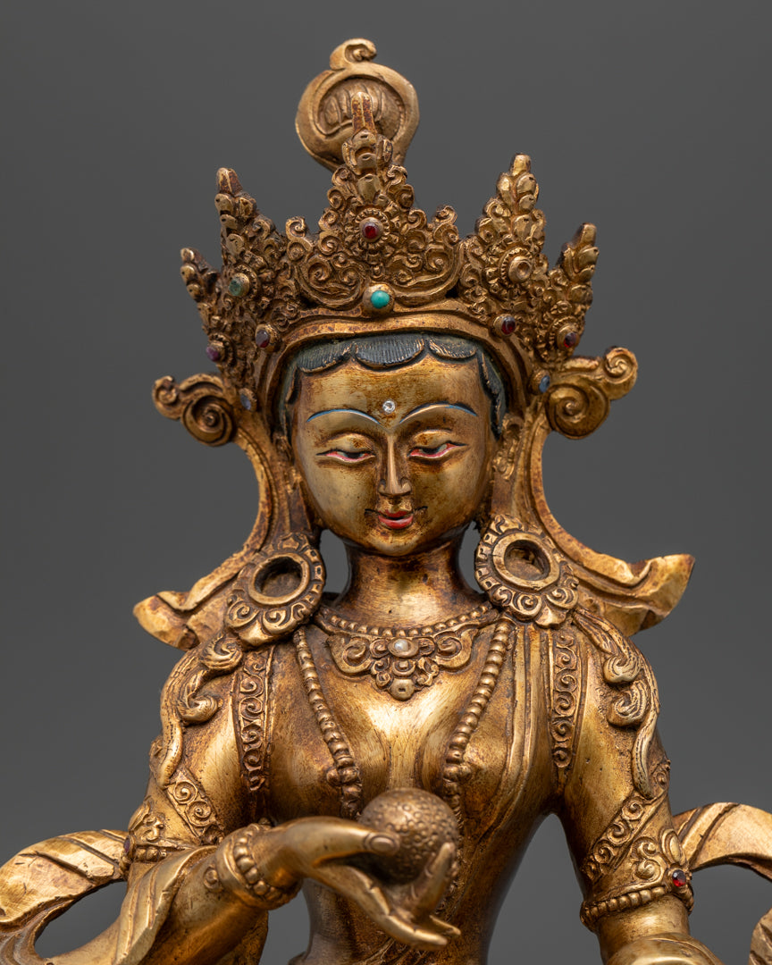Kshitigarbha Statue | Handcrafted Tibetan Buddhist Deity