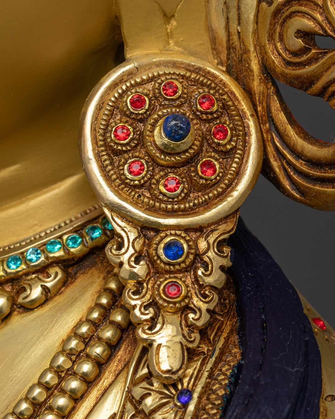 Sacred Kshitigarbha Bodhisattva Statue | 24k Gold & Copper