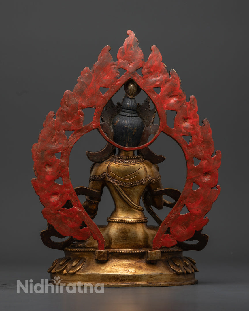 Kshitigarbha Statue | Handcrafted Tibetan Buddhist Deity