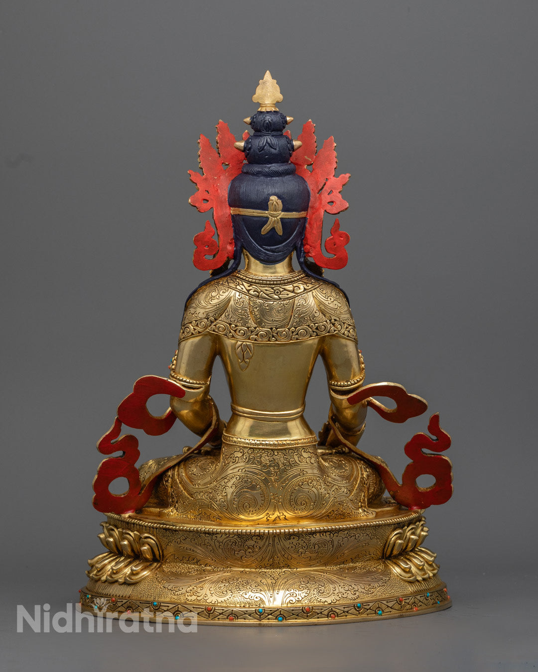 Kshitigarbha Statue | Hand-Carved Tibetan Copper Sculpture