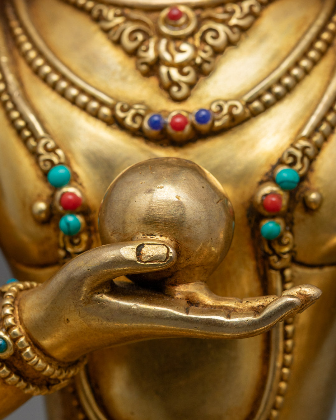 Sacred Ksitigarbha Statue | Buddhist Artwork from Nepal