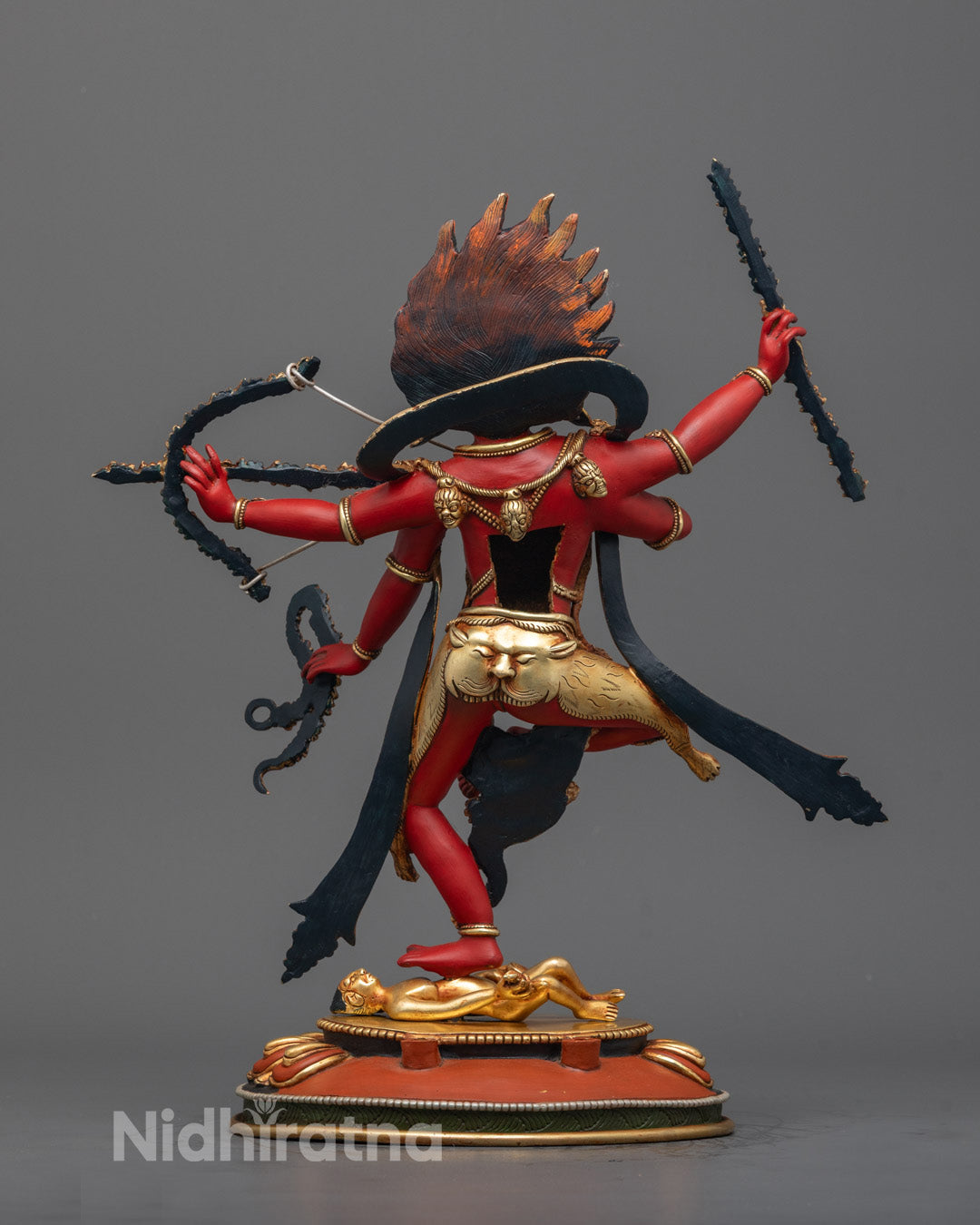 Red Goddess Kurukulla Statue | Standing Dakini of Transformation