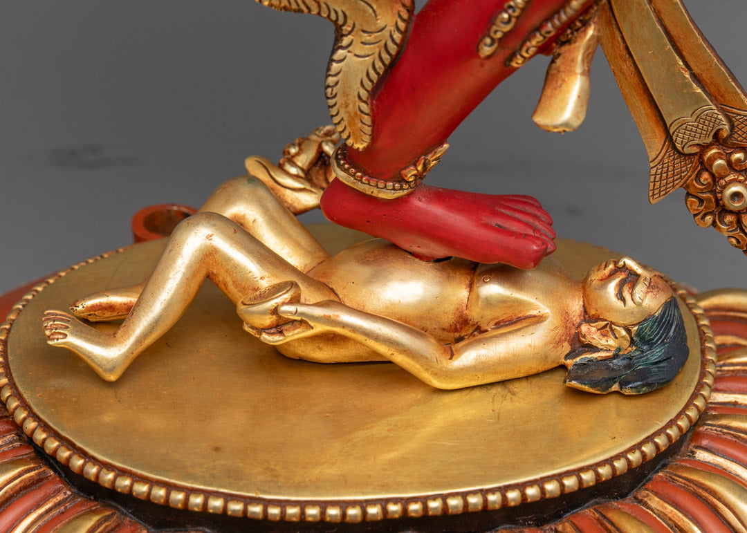 Red Goddess Kurukulla Statue | Standing Dakini of Transformation
