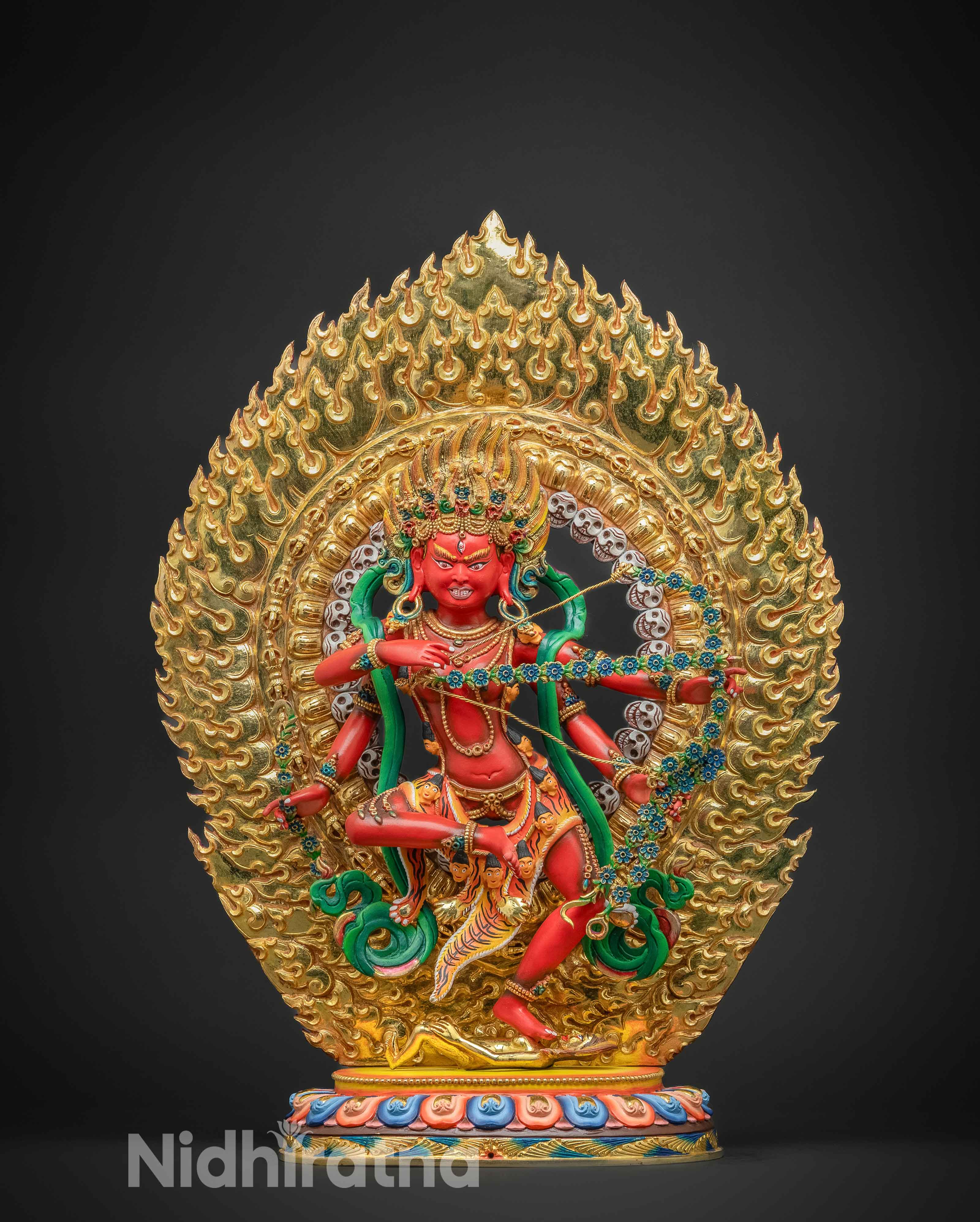 Kurukulla statue collection featuring Tibetan Buddhist Dakini goddess handmade sculptures for tantra practice, meditation altar, and sacred dΓ©cor