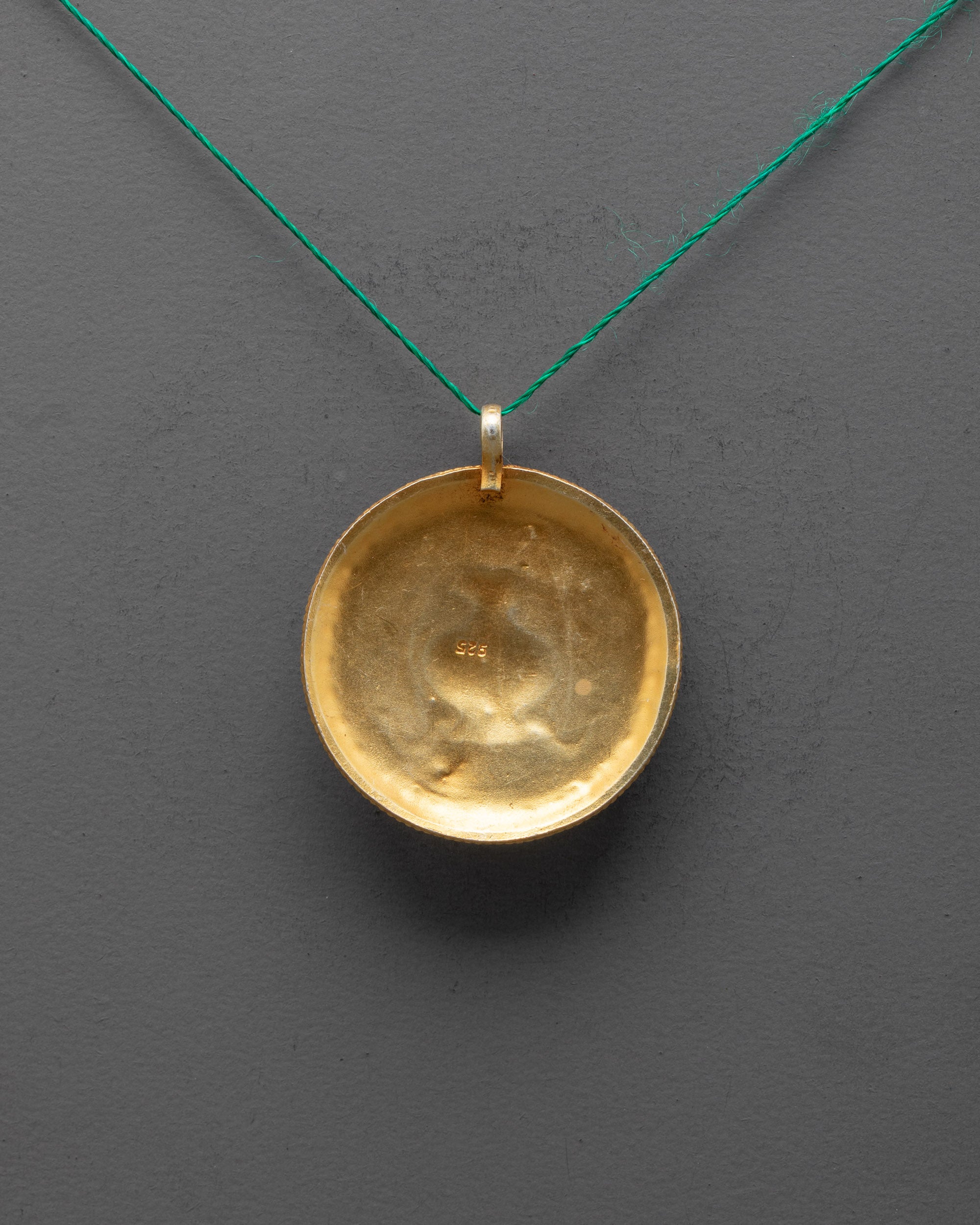 Gold-Coated Kalash Pendant | Devotional Locket