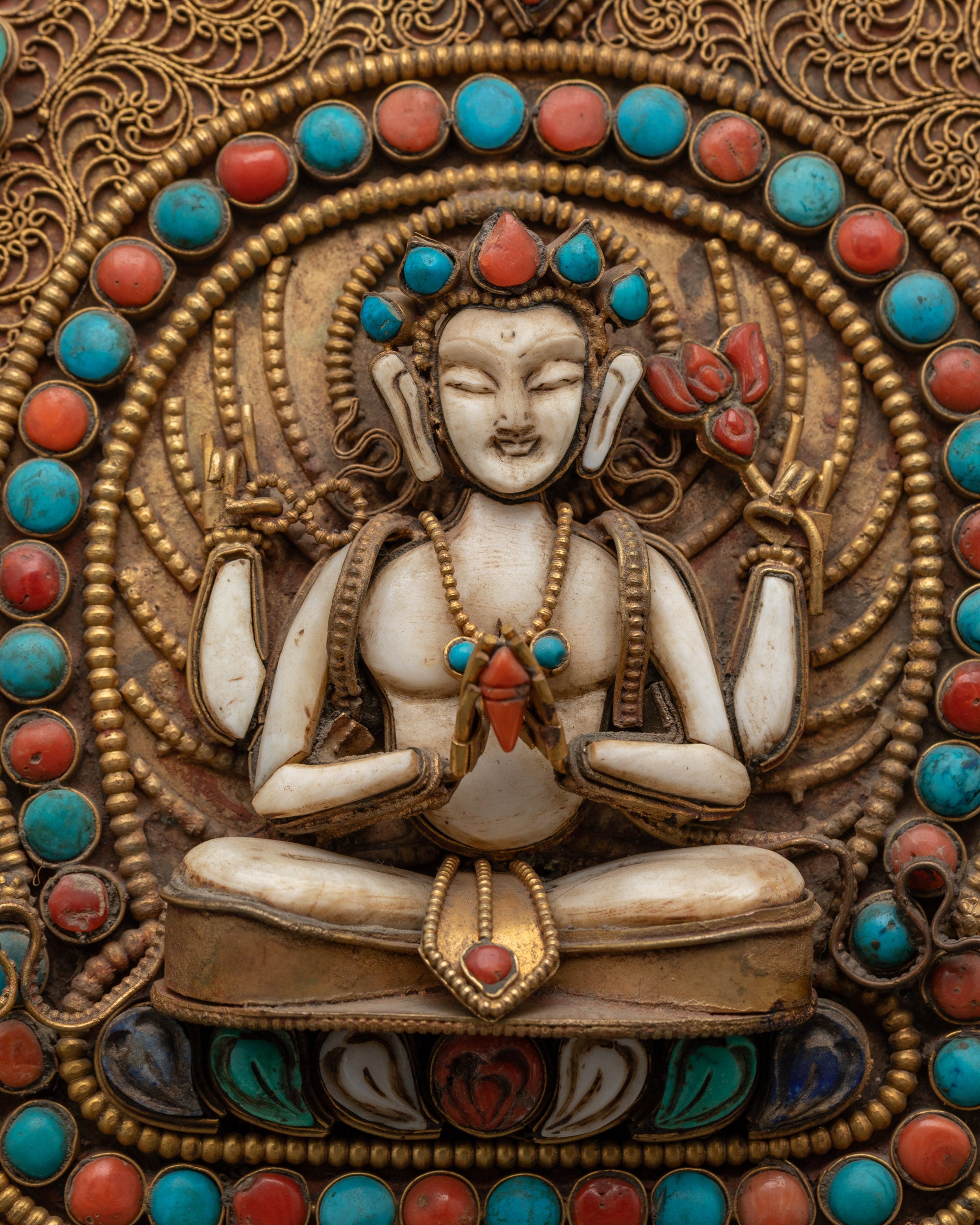 Chenrezig Deity Wall Hanging | Handmade Buddhist Art