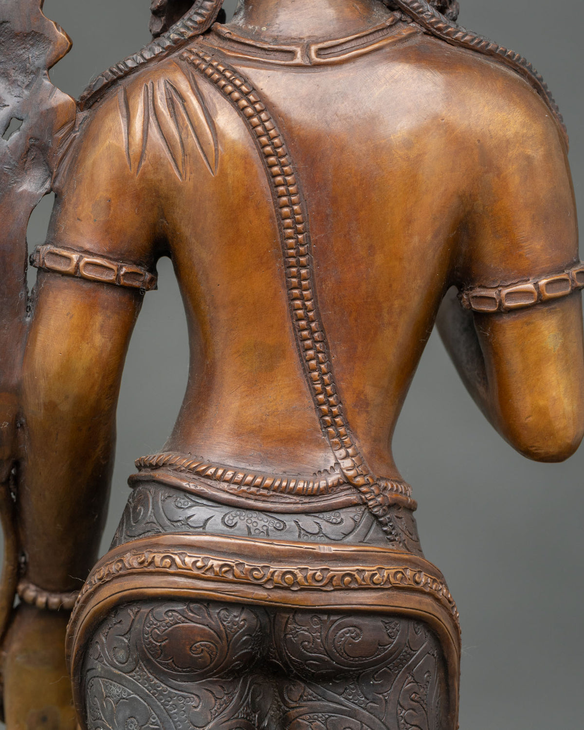 Oxidized Lokeshvara (Padmapani) Statue – Handcrafted Bodhisattva Idol
