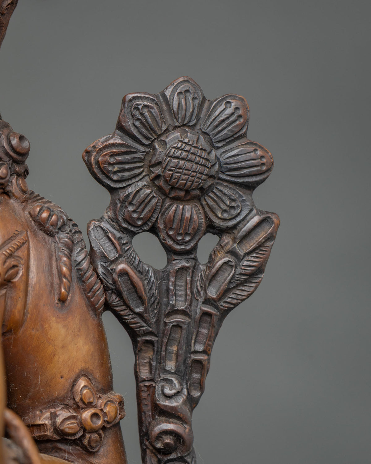 Standing Avalokiteshvara Statue | Chemically Oxidized Copper Figurine