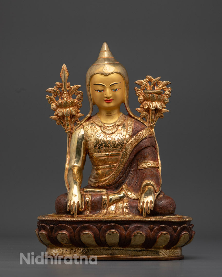 Half Gold Longchenpa Statue