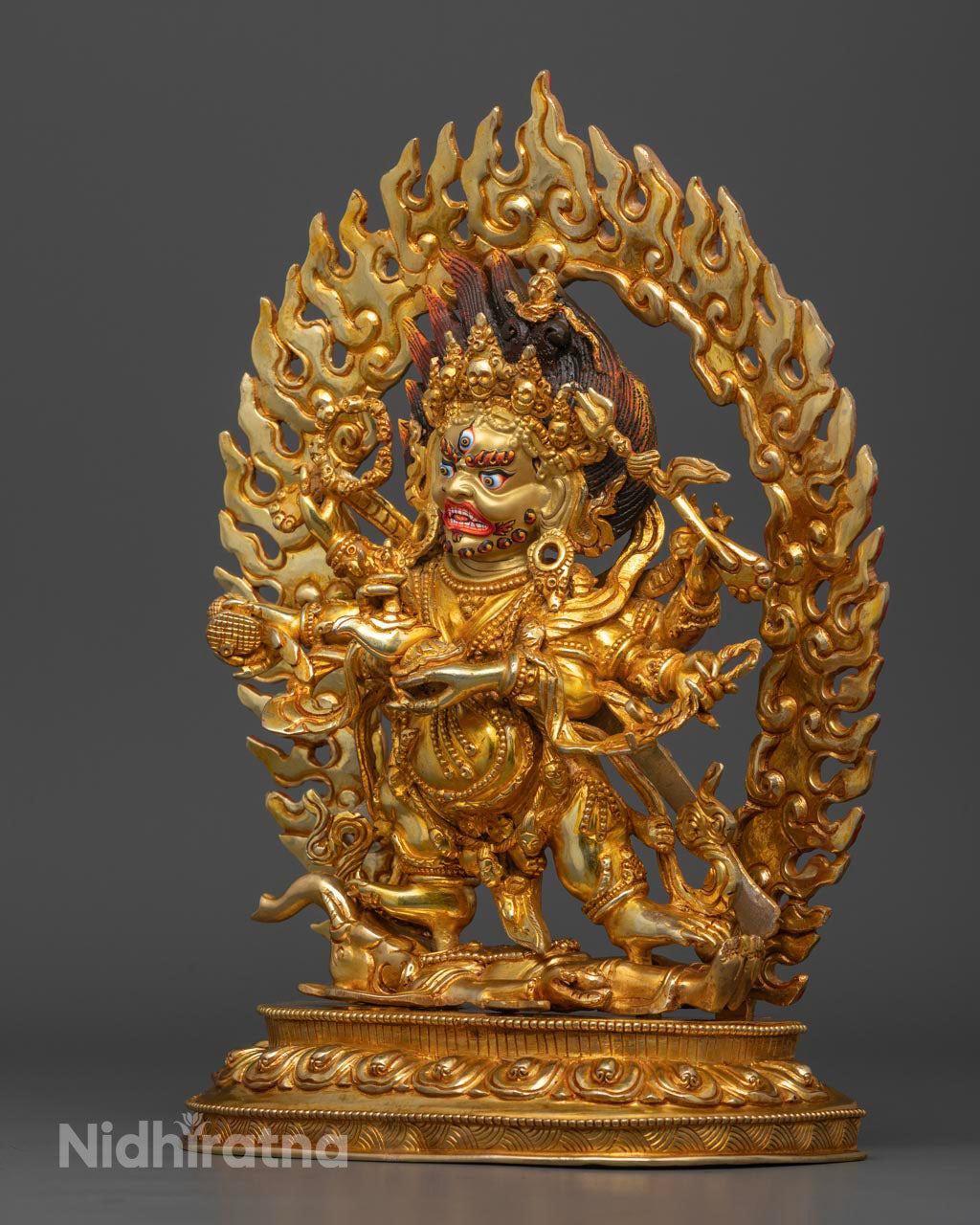 Shadbhuja Mahakala | Traditional Buddhist Statue