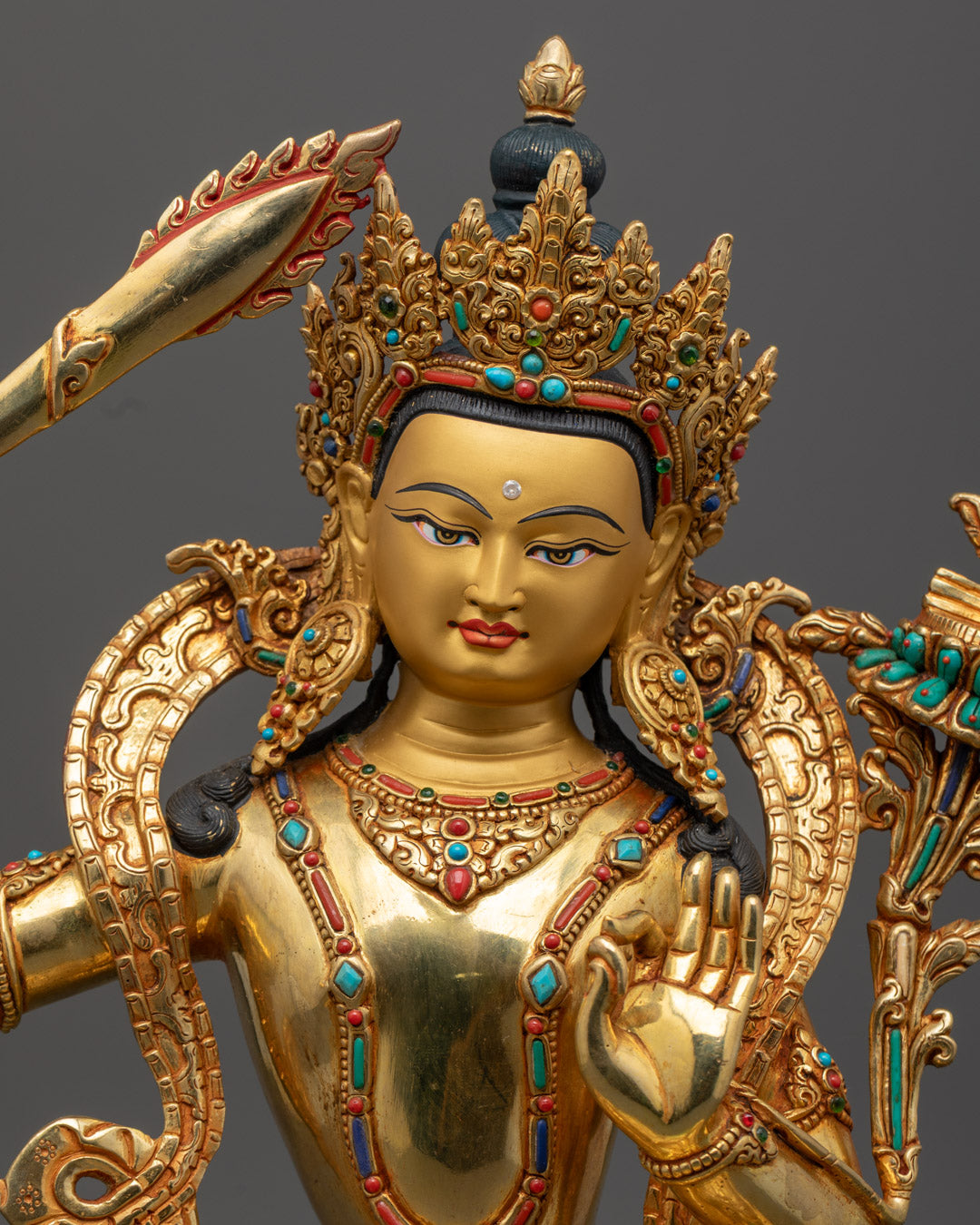 Manjushri Statue | Authentic Tibetan Handmade Statue