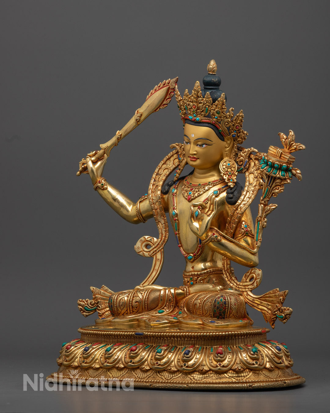 Manjushri Statue | Authentic Tibetan Handmade Statue