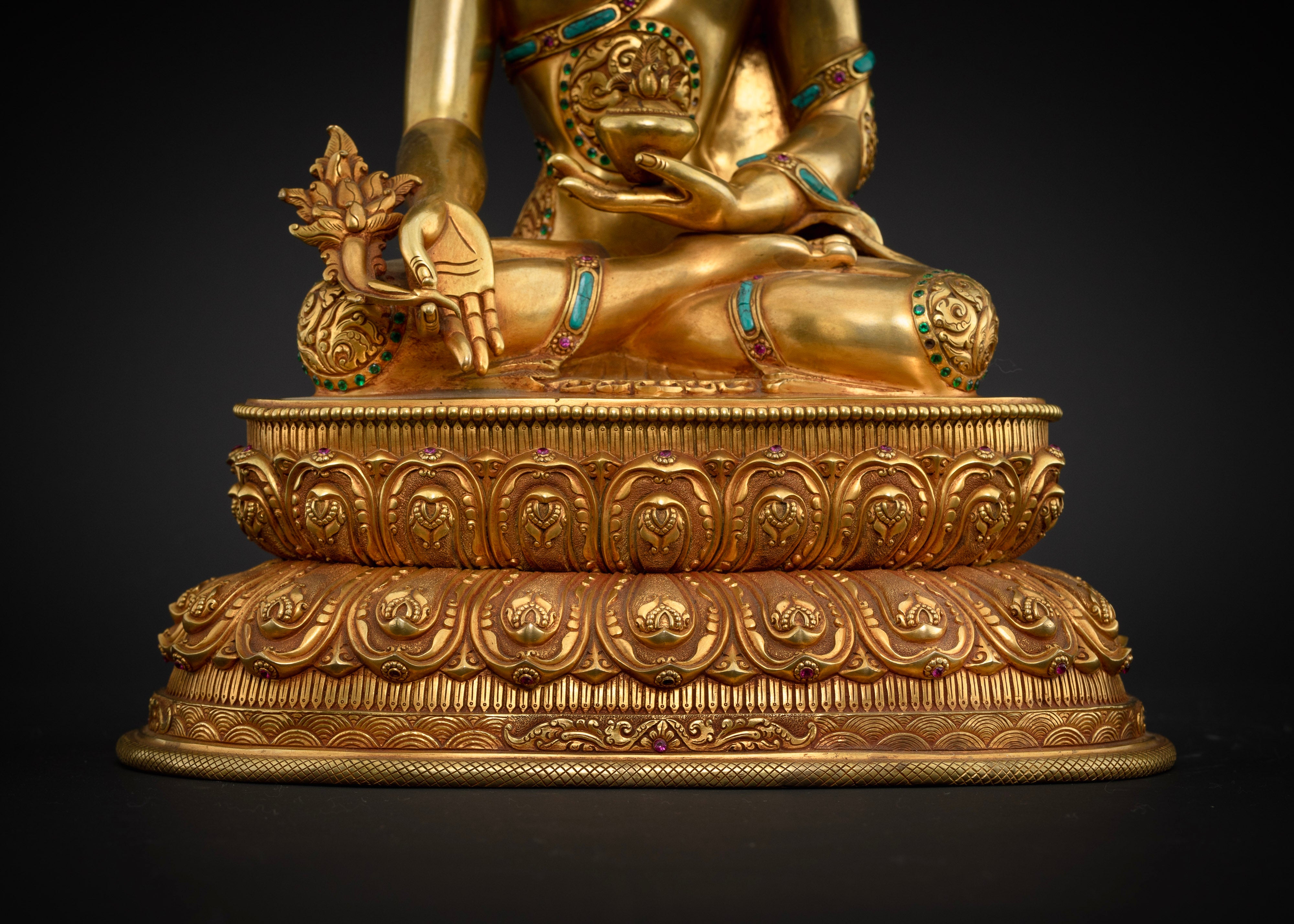 Masterpiece Medicine Buddha Statue: Sacred Trio Set