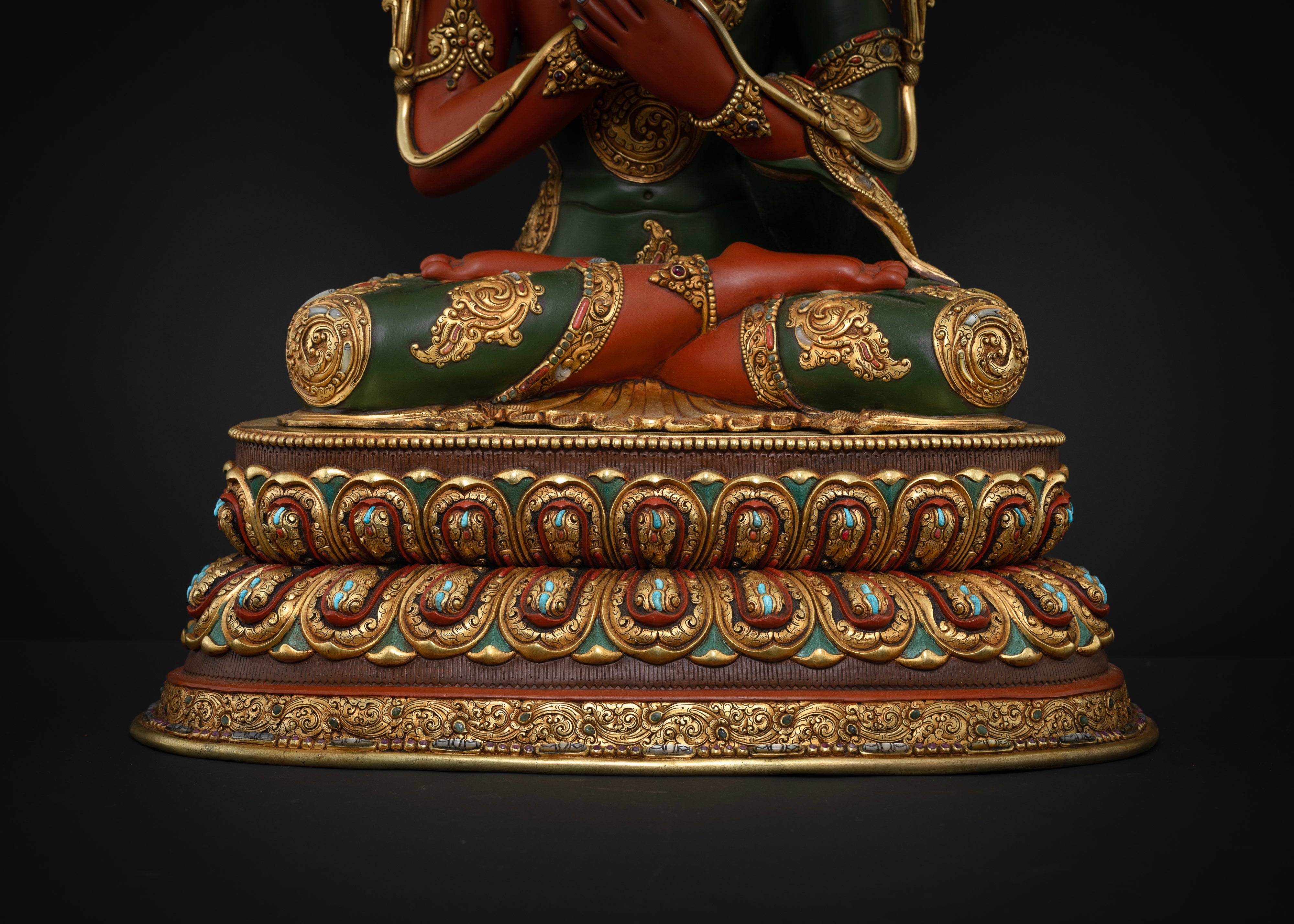 Exquisite Red Maitreya Buddha Statue: Crafted to Perfection