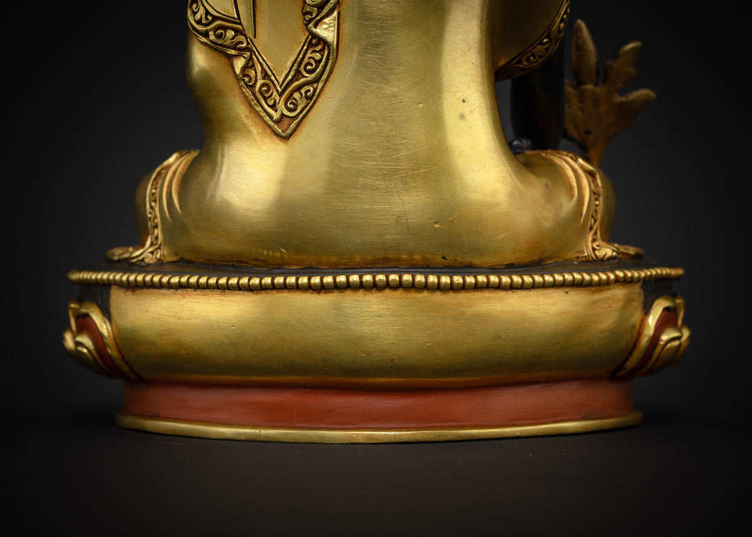 Medicine Buddha Statue | Blue Color Hand-Carved Statue