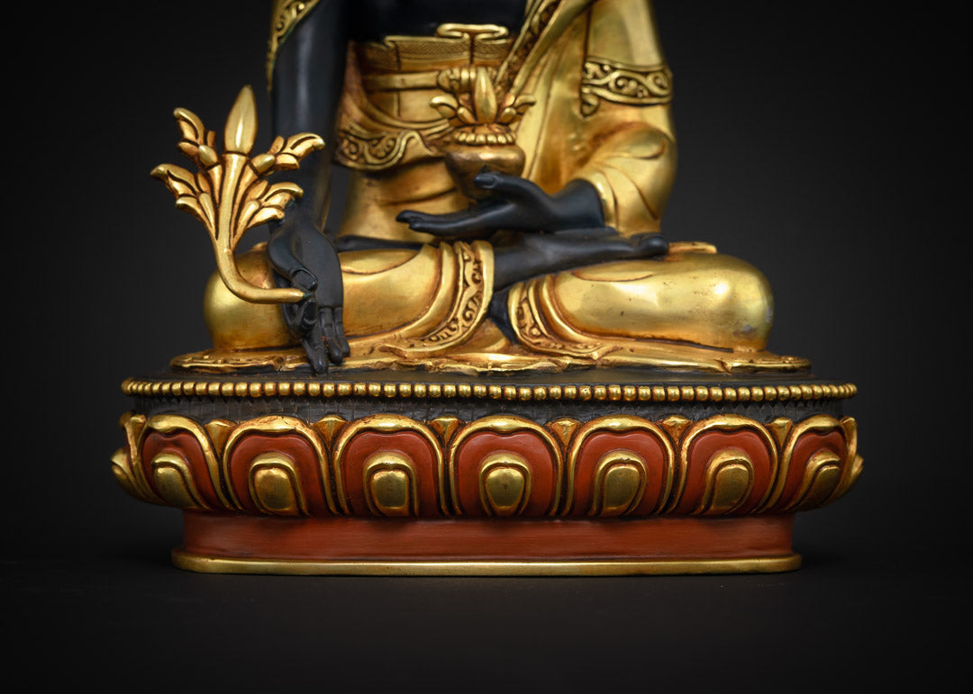 Medicine Buddha Statue | Blue Color Hand-Carved Statue