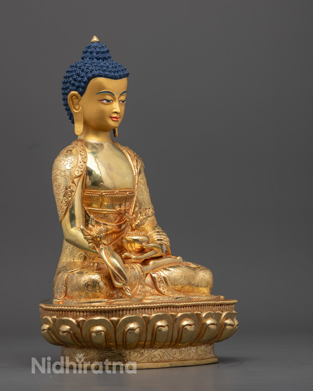 Medicine Buddha Statue | Handmade Copper Tibetan Deity