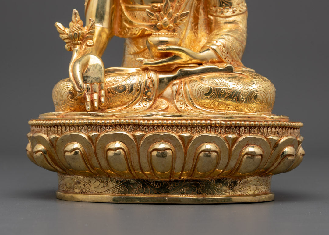Medicine Buddha Statue | Handmade Copper Tibetan Deity