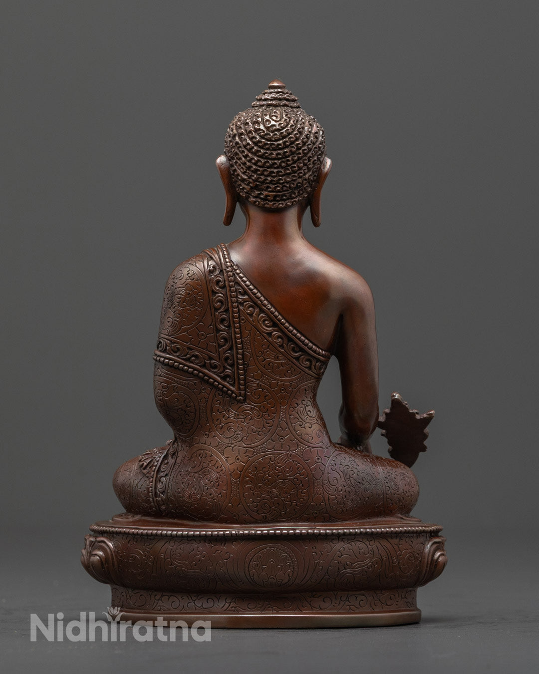 Oxidized Medicine Buddha Sculpture | Buddhist Meditation