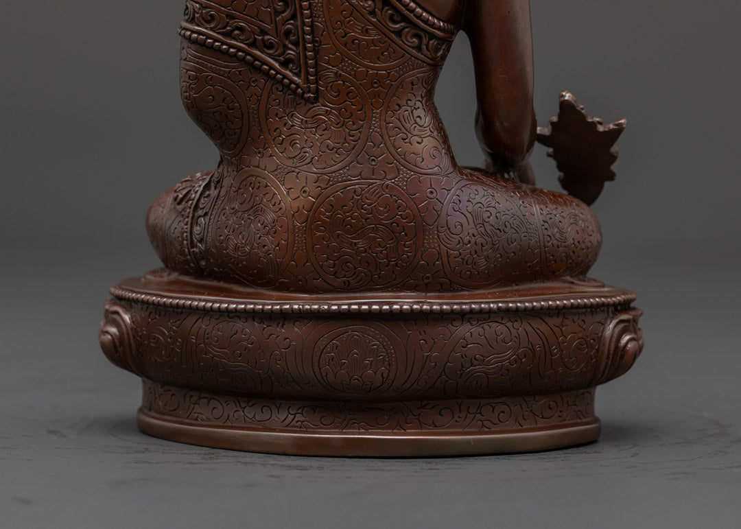 Oxidized Medicine Buddha Sculpture | Buddhist Meditation