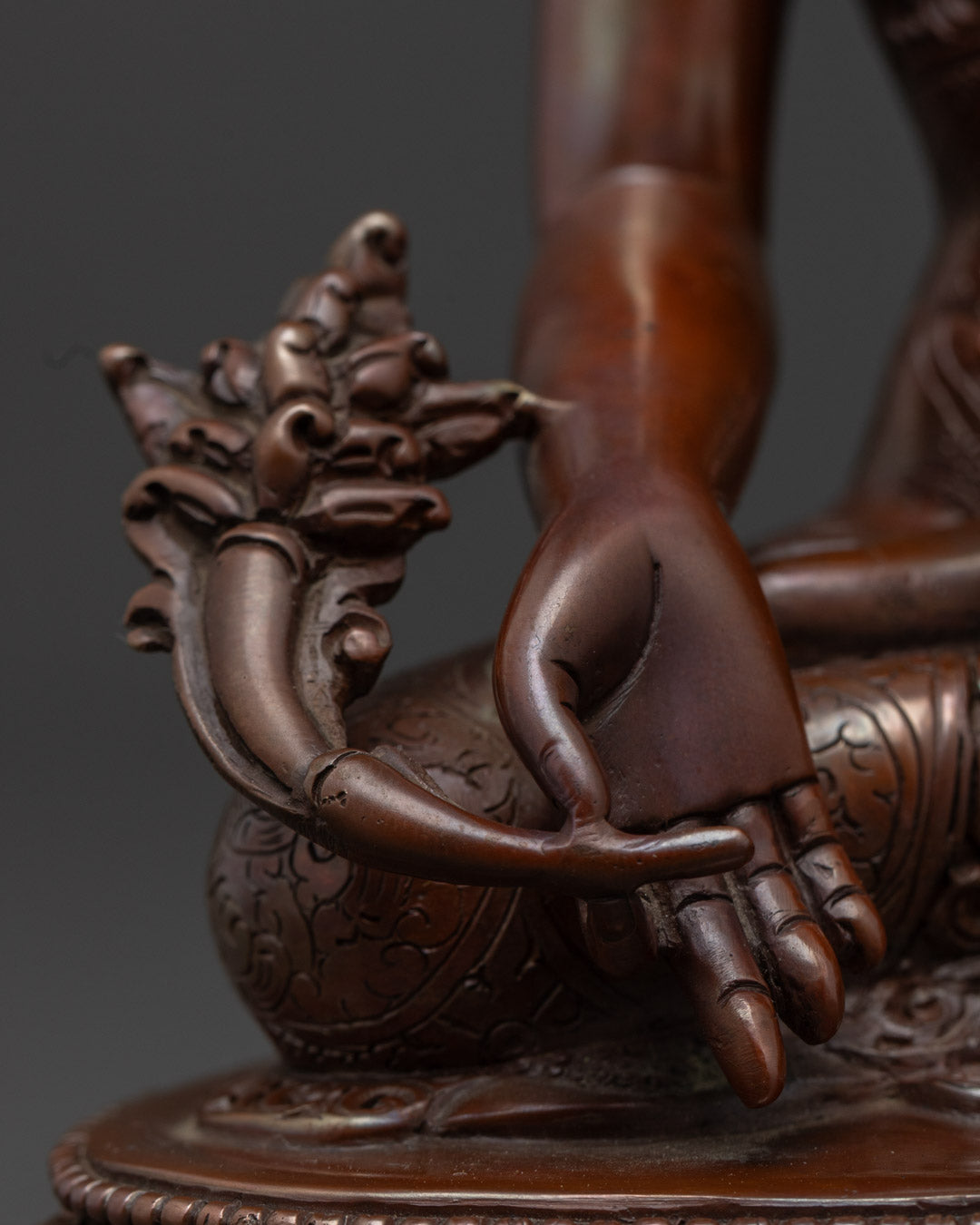 Oxidized Medicine Buddha Sculpture | Buddhist Meditation