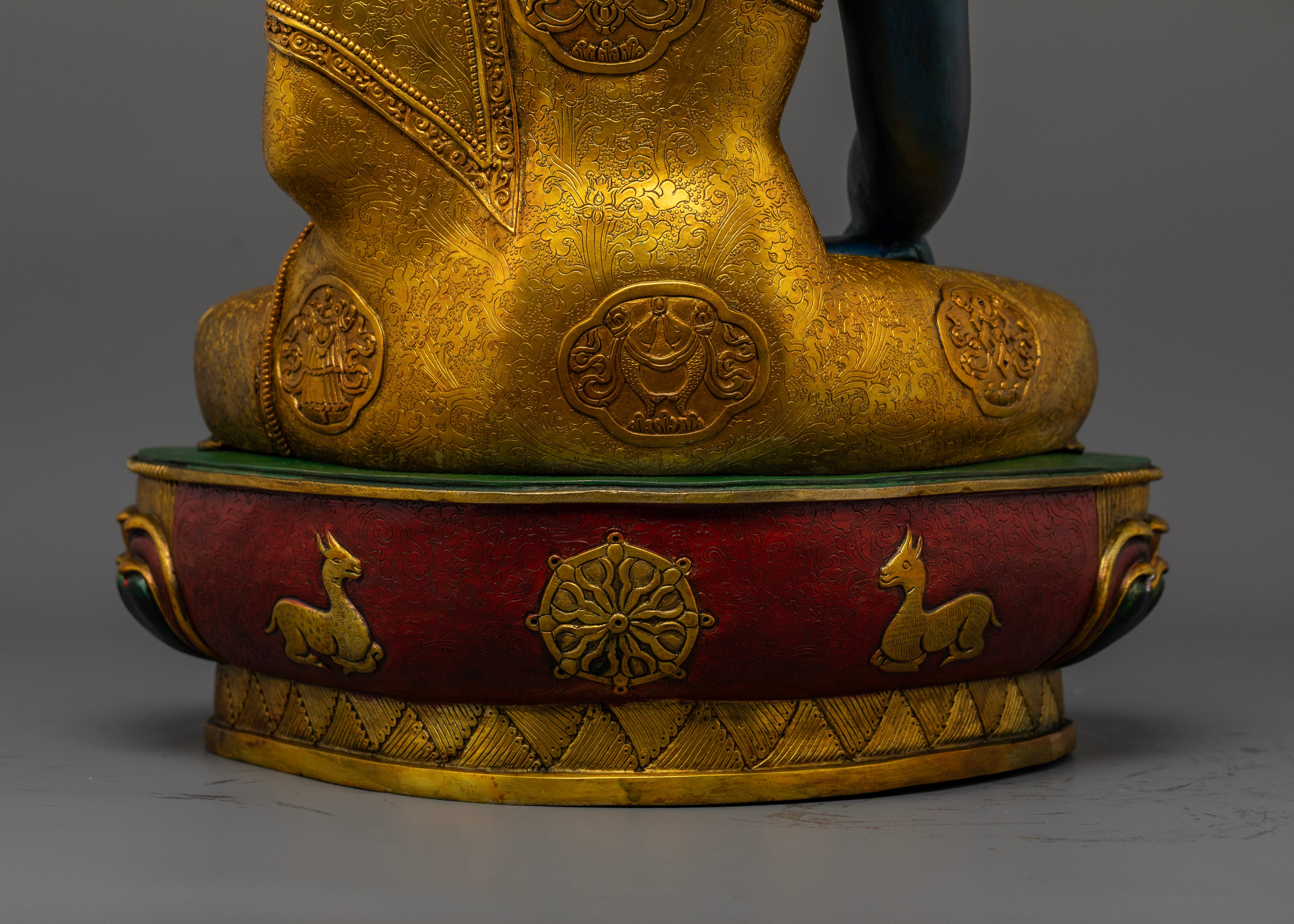 Regal Mitrugpa on Throne Statue | A Majestic Representation of Compassion