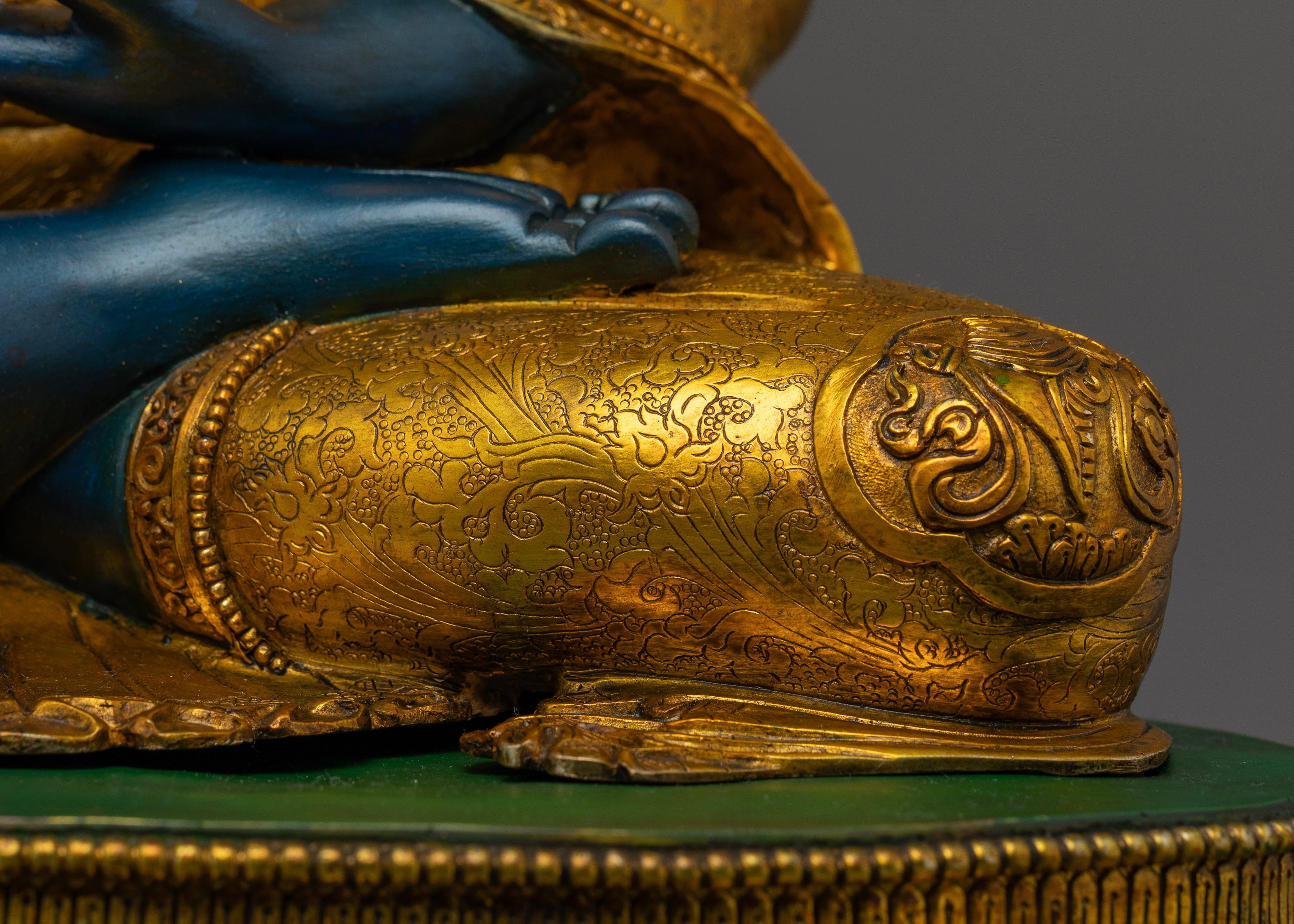 Regal Mitrugpa on Throne Statue | A Majestic Representation of Compassion