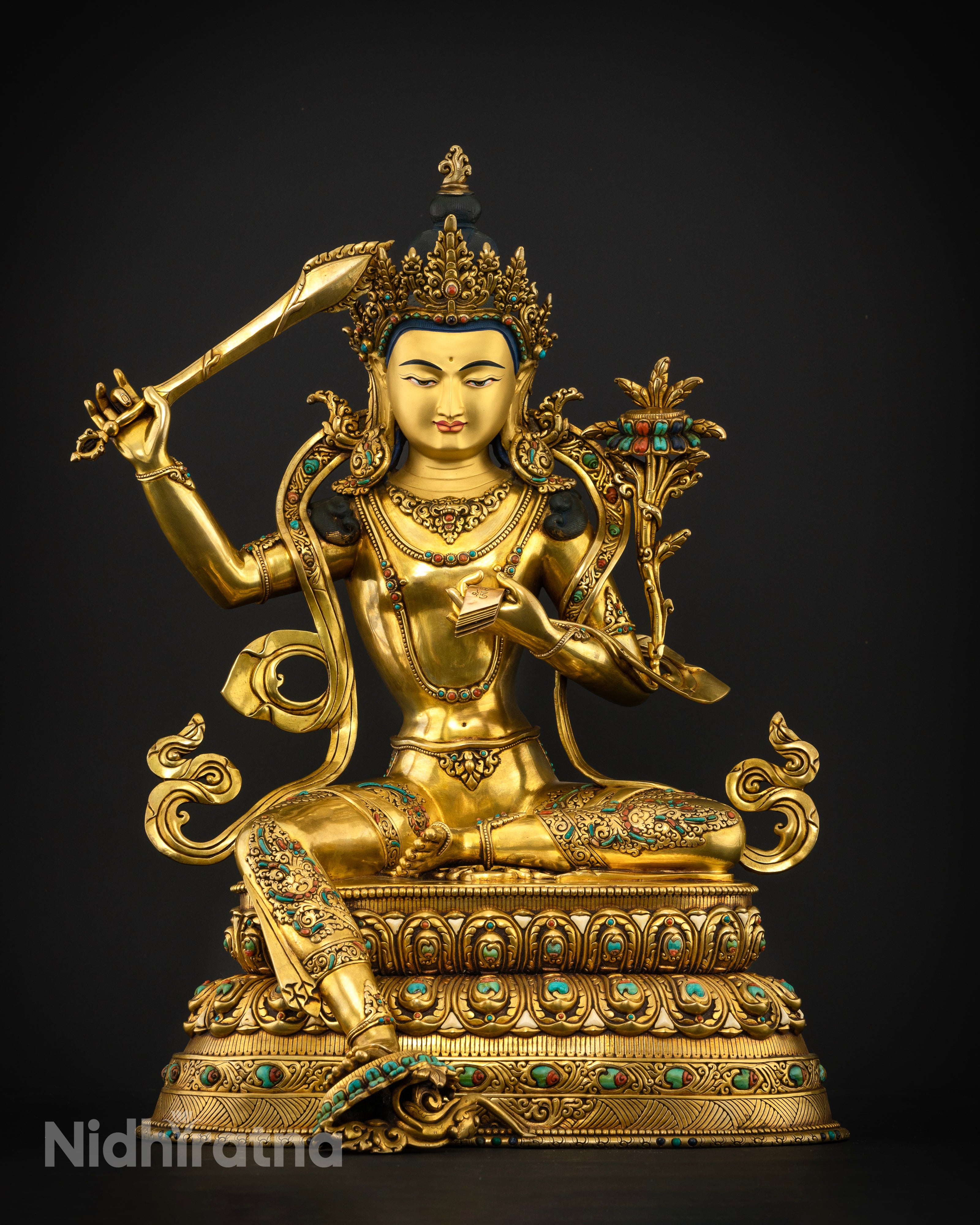 Enlightened Insight Personified: The Majestic Manjushri Statue