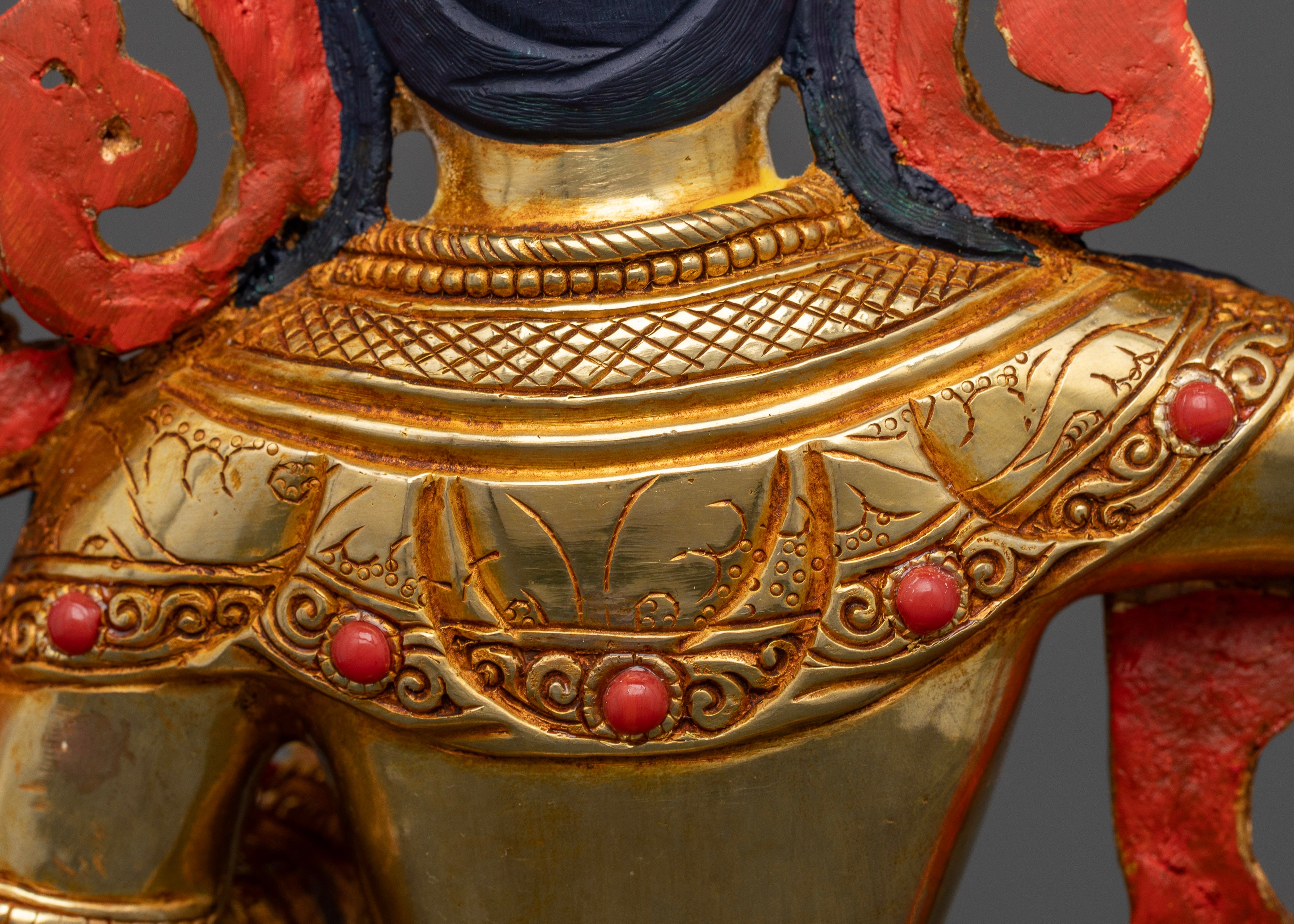 Gold Gilded Manjushri Statue: The Radiant Embodiment of Wisdom and Enlightenment