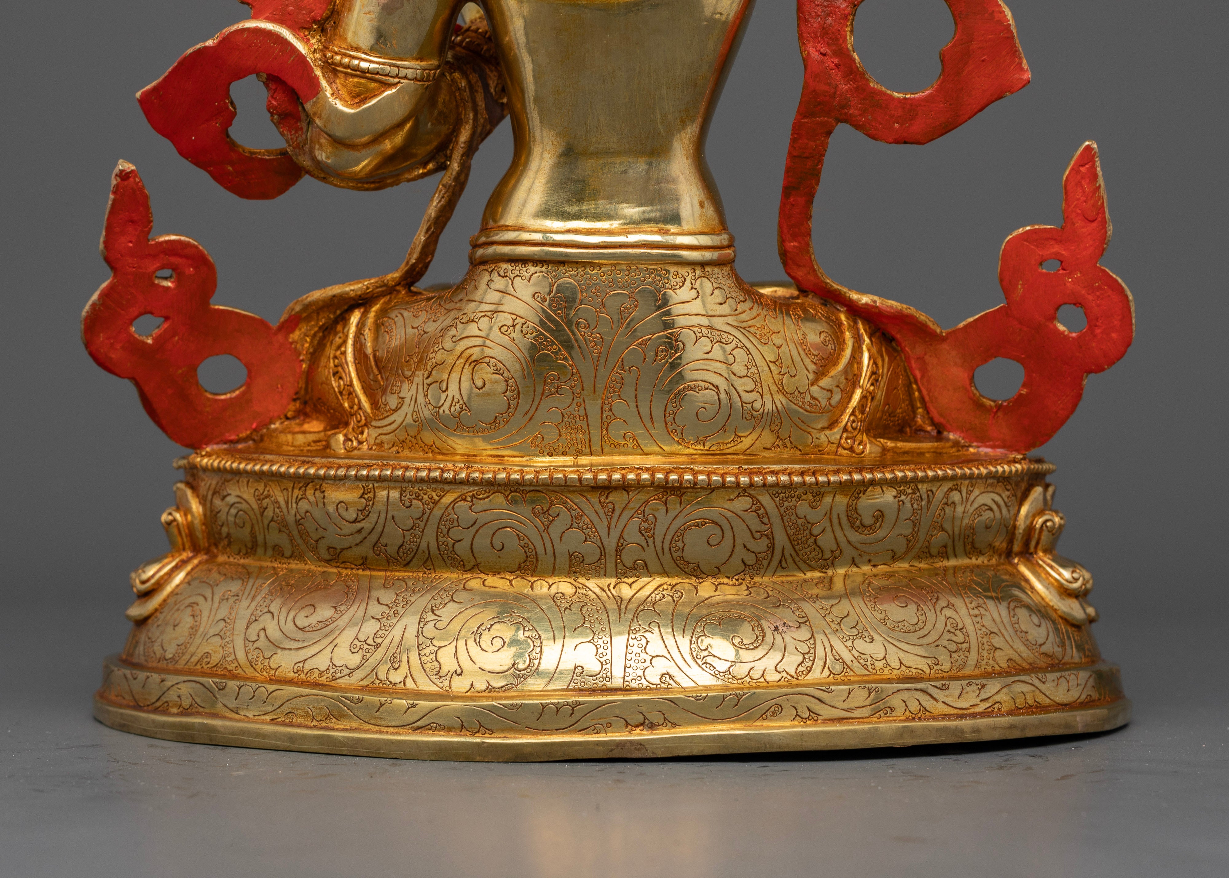 Gold Gilded Manjushri Statue: The Radiant Embodiment of Wisdom and Enlightenment
