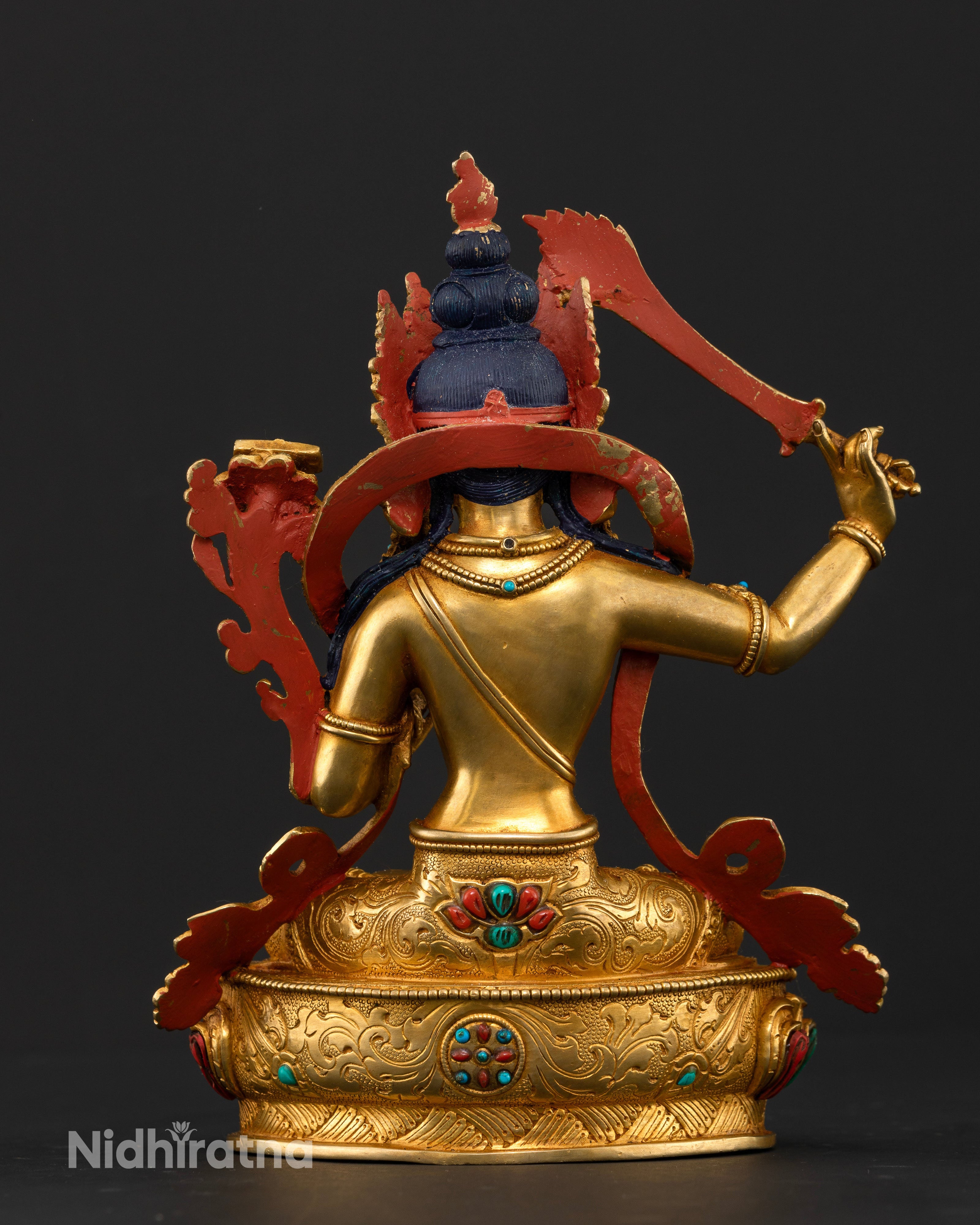 Handmade Manjushri Statue: A Masterpiece of Enlightened Wisdom