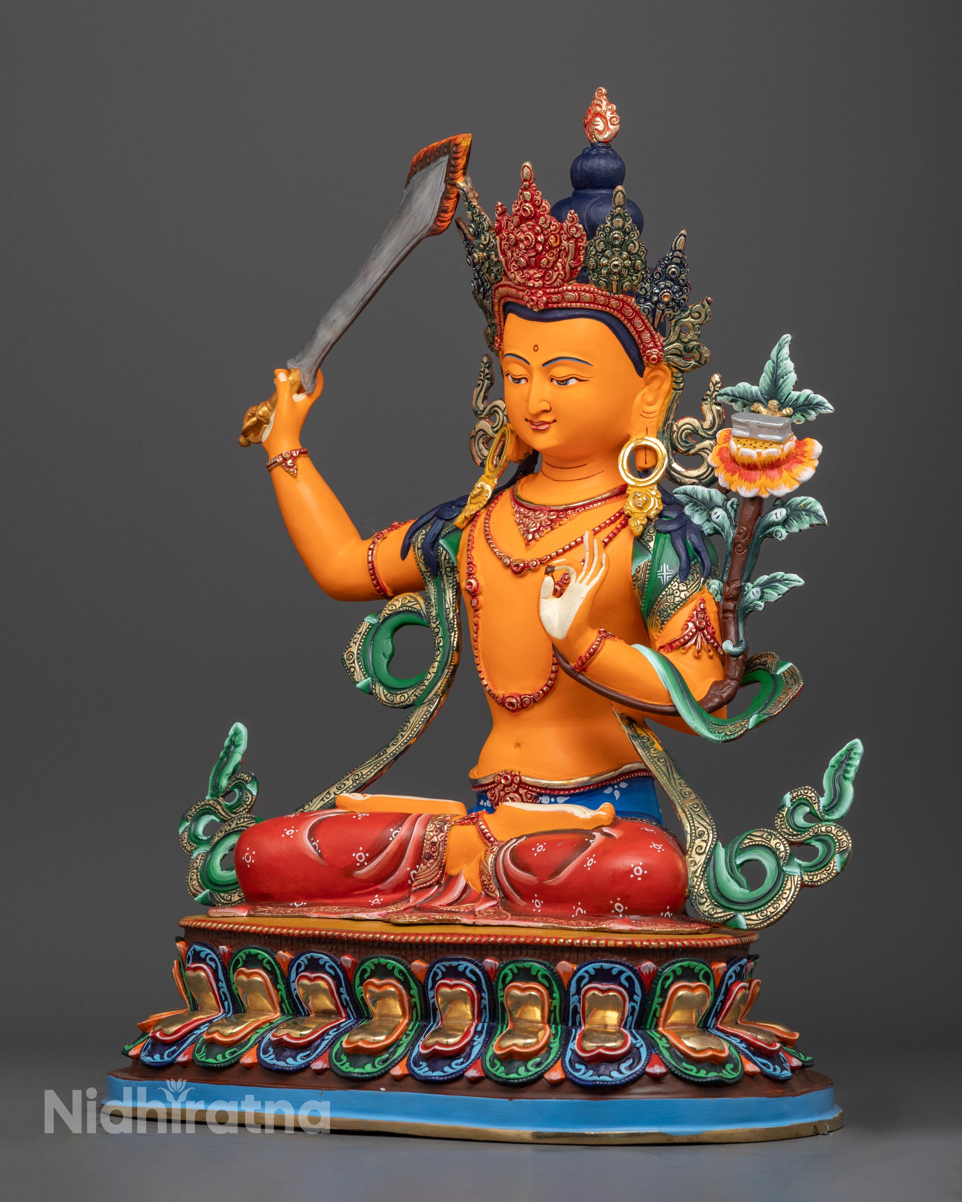 Manjushri Statue for Spiritual Insight and Clarity