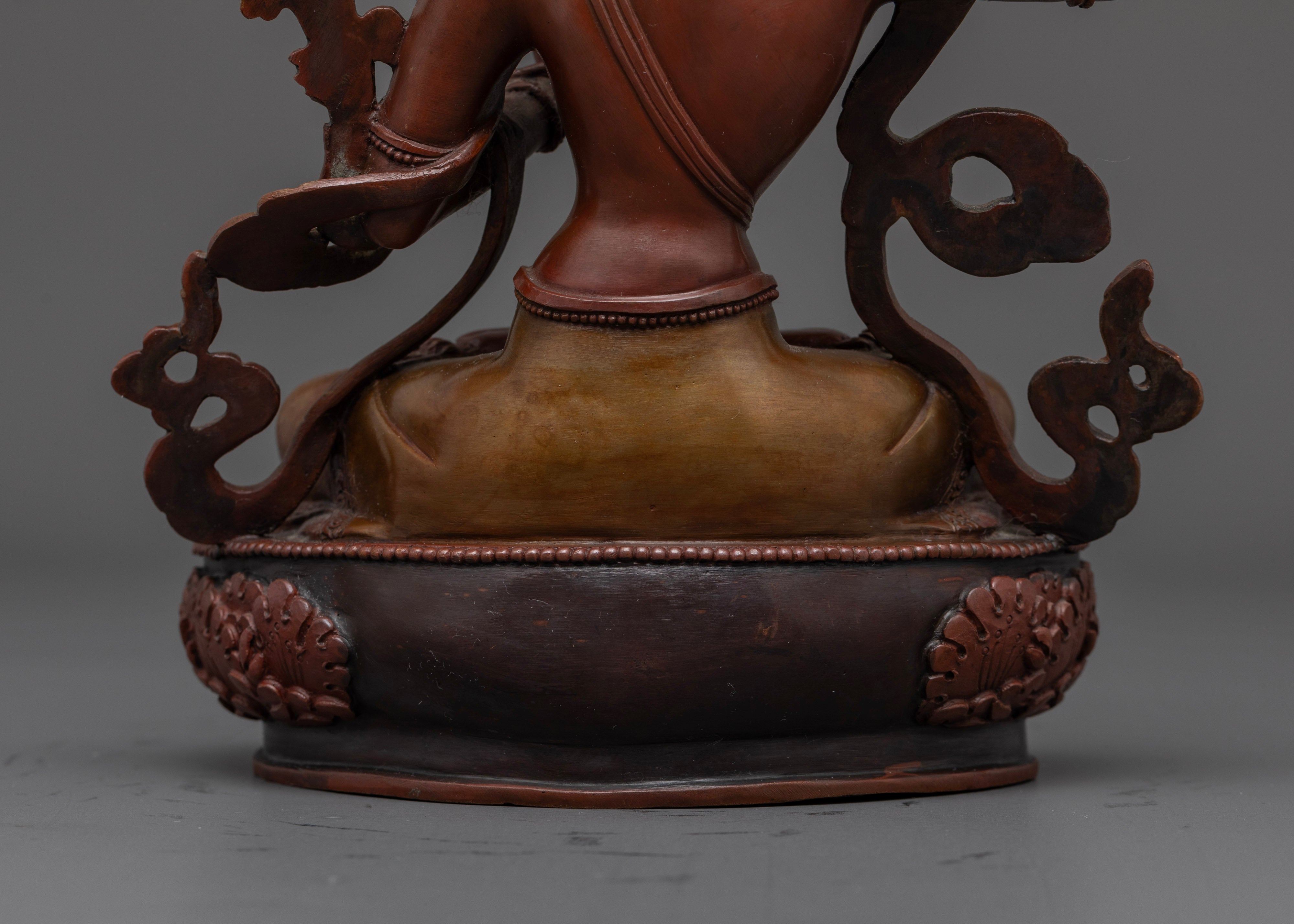Oxidized Manjushri Statue: Symbols of Enlightened Wisdom