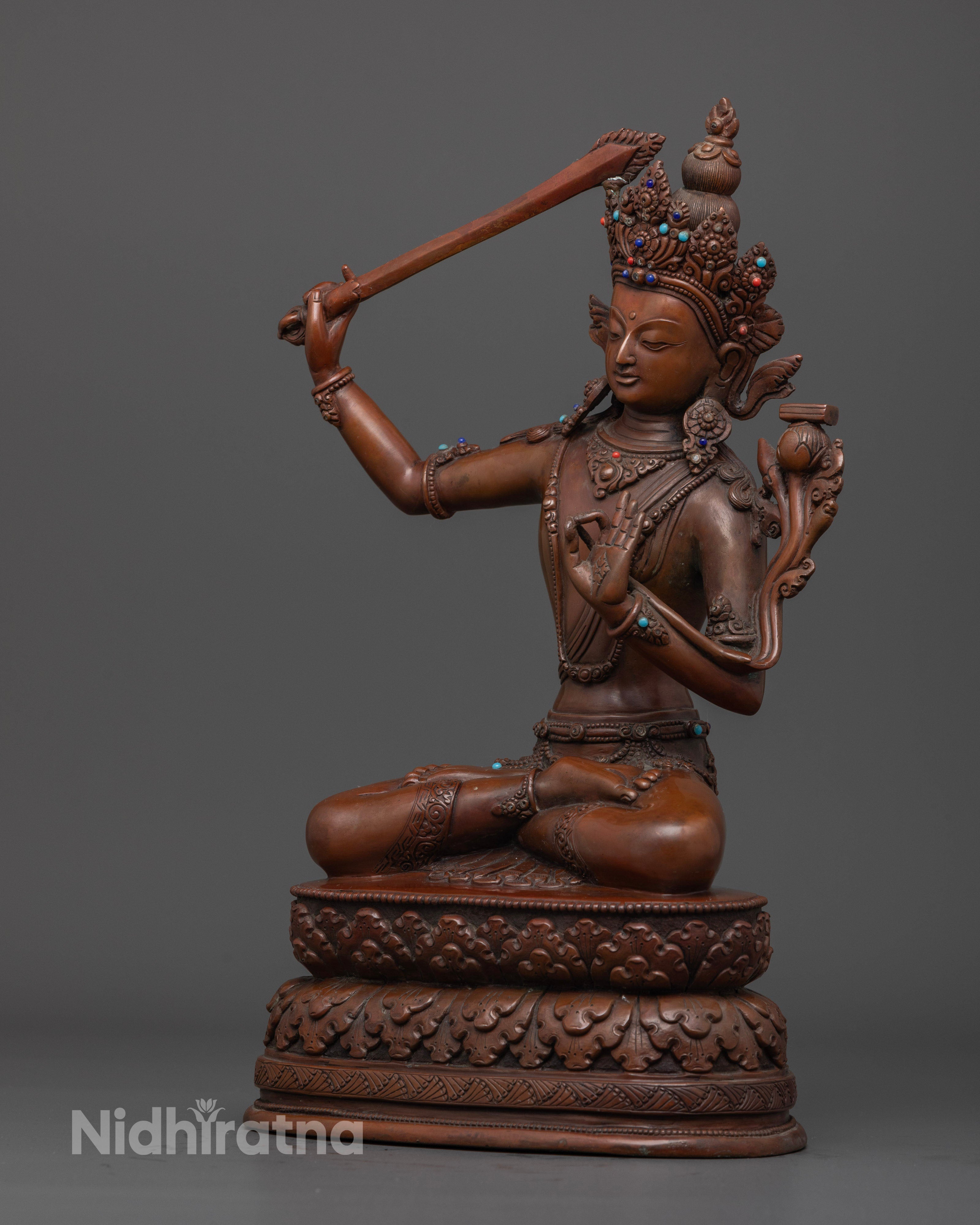 Oxidized Manjushri Statues: Enhance Your Space with Wisdom