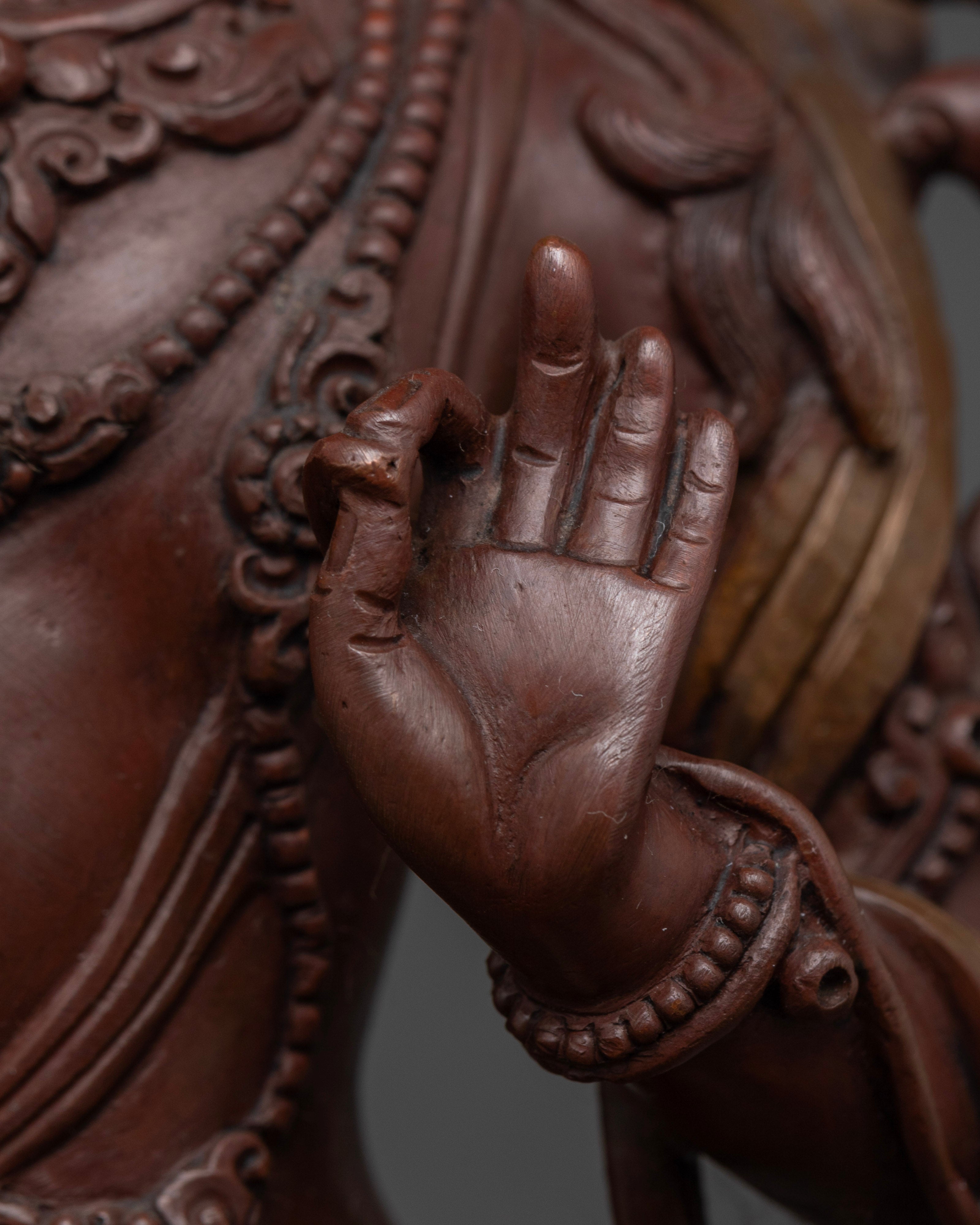 Oxidized Manjushri Statue: Symbols of Enlightened Wisdom