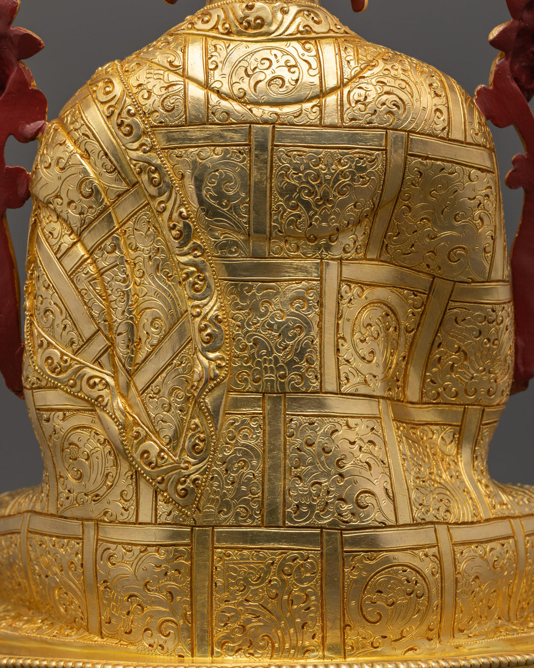 Maitreya Buddha Statue | Handcrafted Copper with Gold Overlay