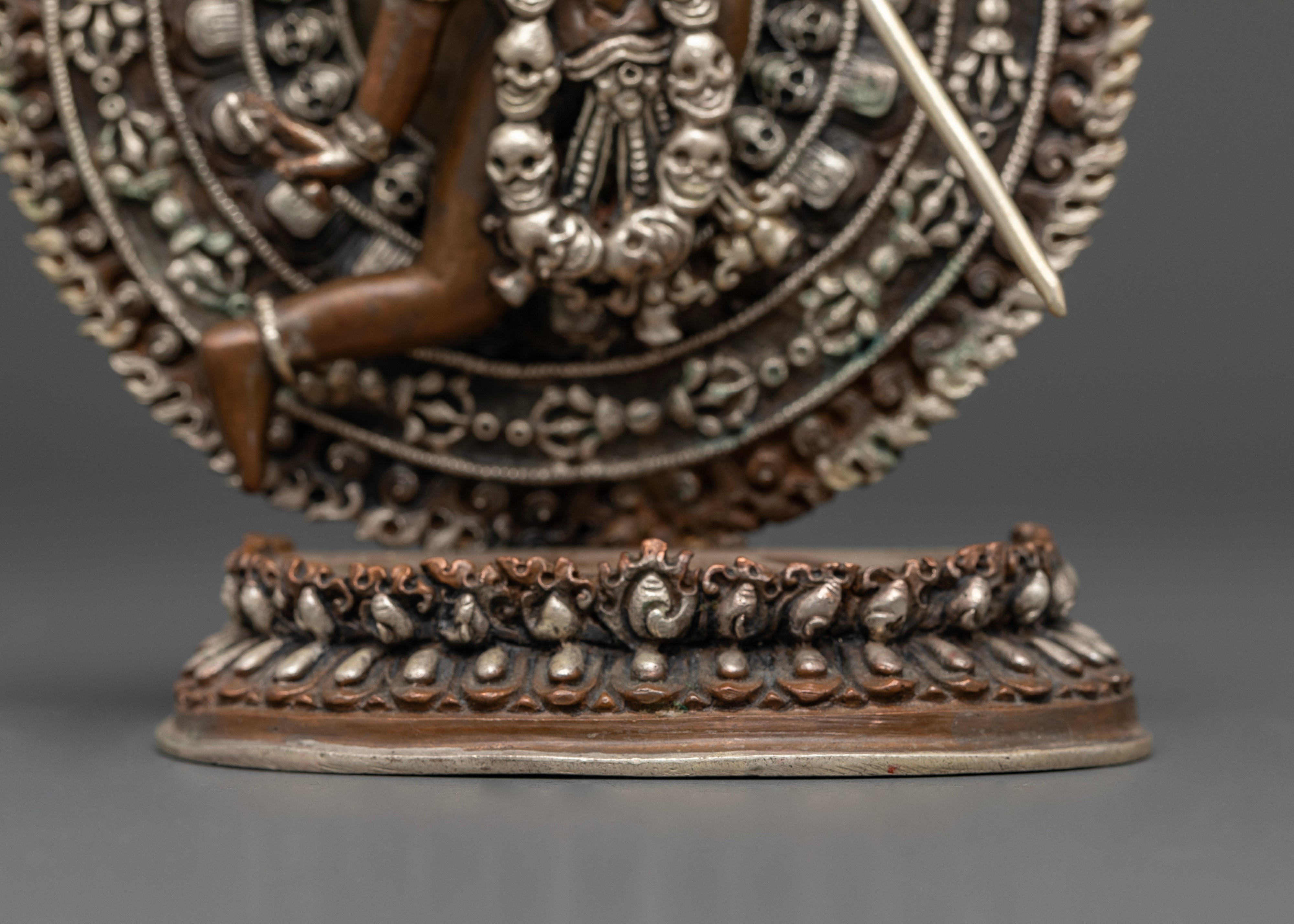 The Fierce Vajrayogini Altar in Oxidized Silver