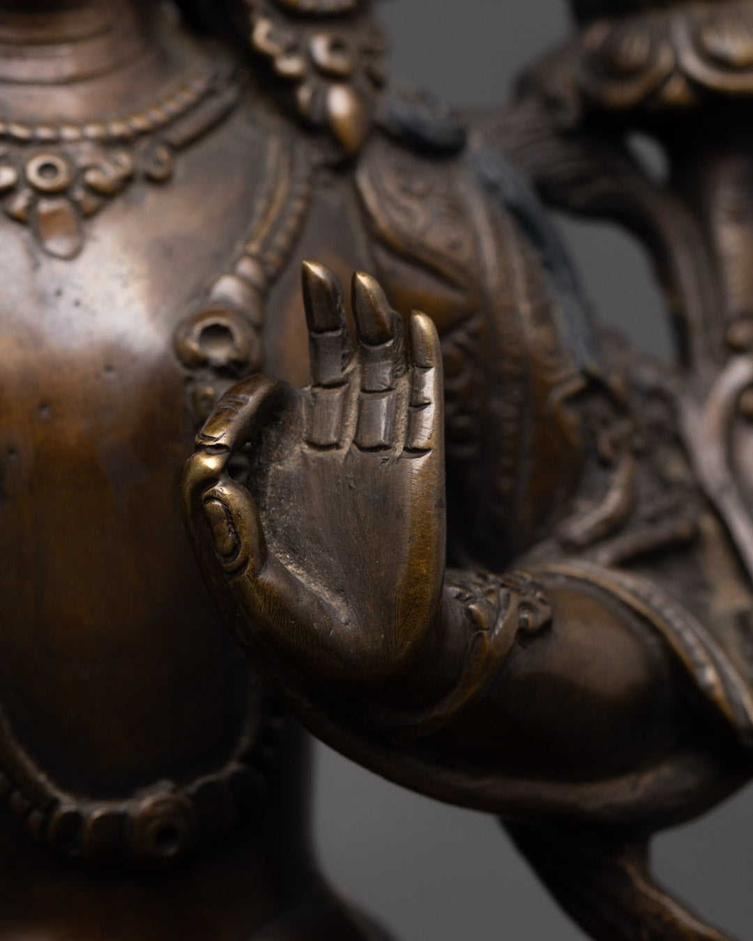Nepal Handmade Manjushri Statue | Intricately Crafted Buddhist Deity