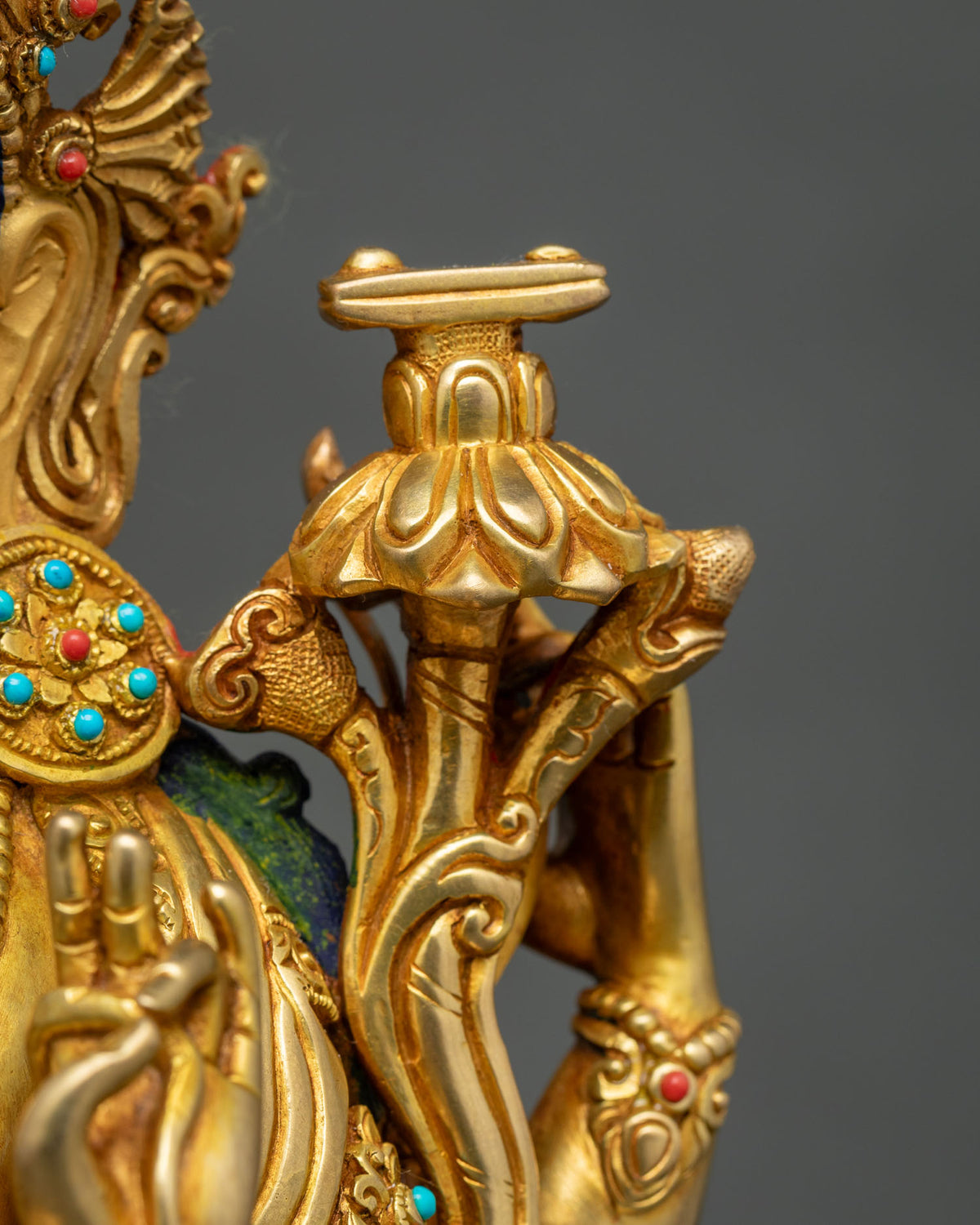 Maha Manjushri Copper Statue – Buddhist Meditation & Shrine Decor