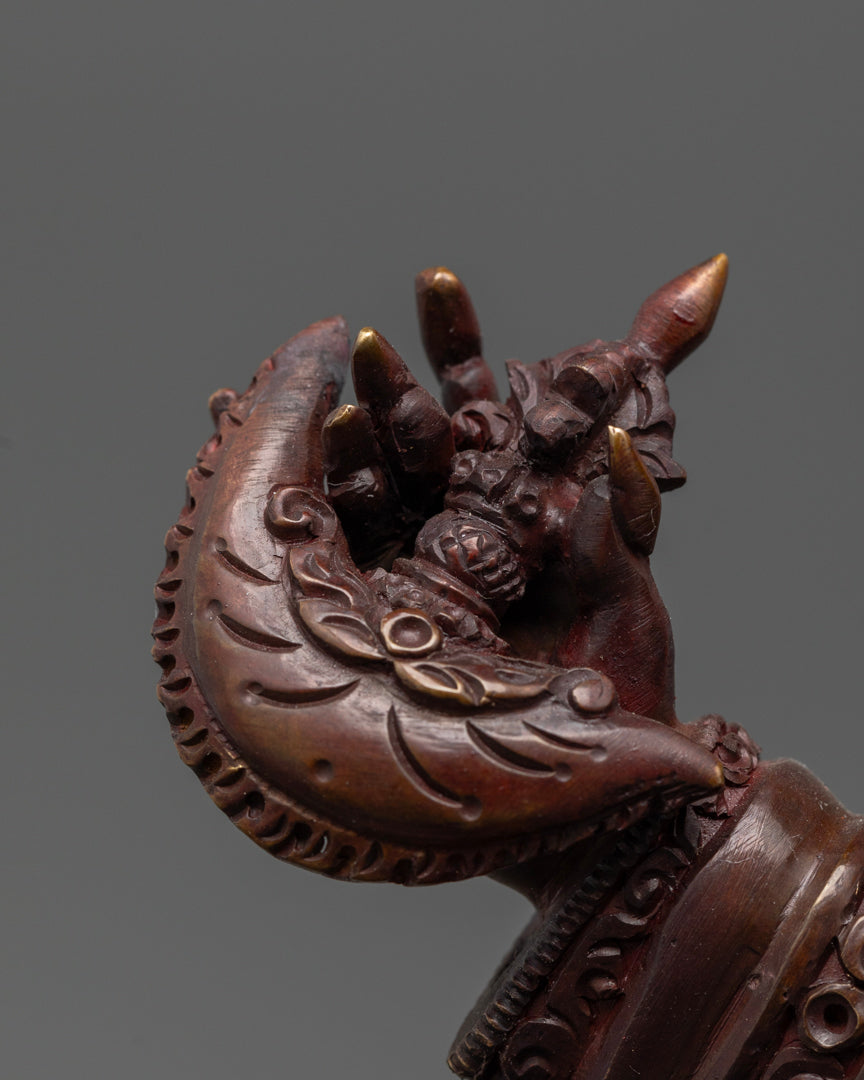 Mahakala Bernagchen Statue: The Black Cloaked Protector