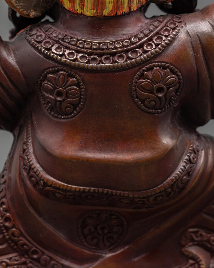 Mahakala Bernagchen Statue: The Black Cloaked Protector