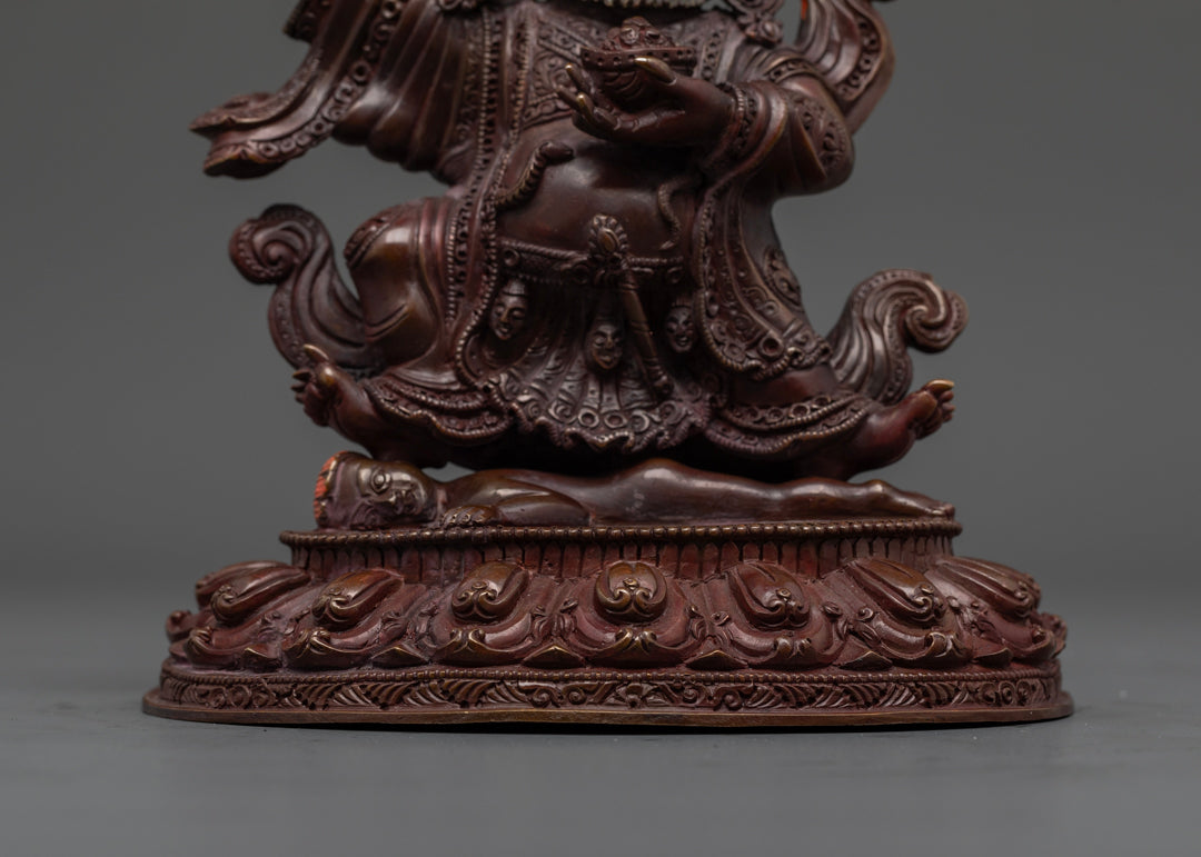Mahakala Bernagchen Statue: The Black Cloaked Protector