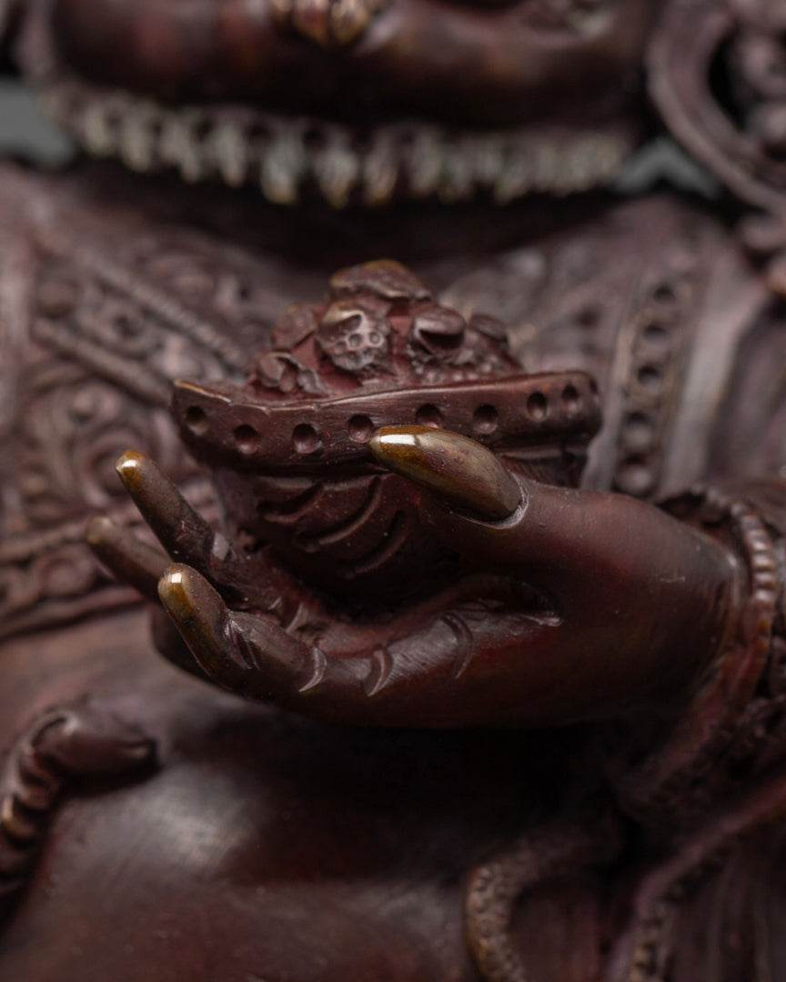 Mahakala Bernagchen Statue: The Black Cloaked Protector