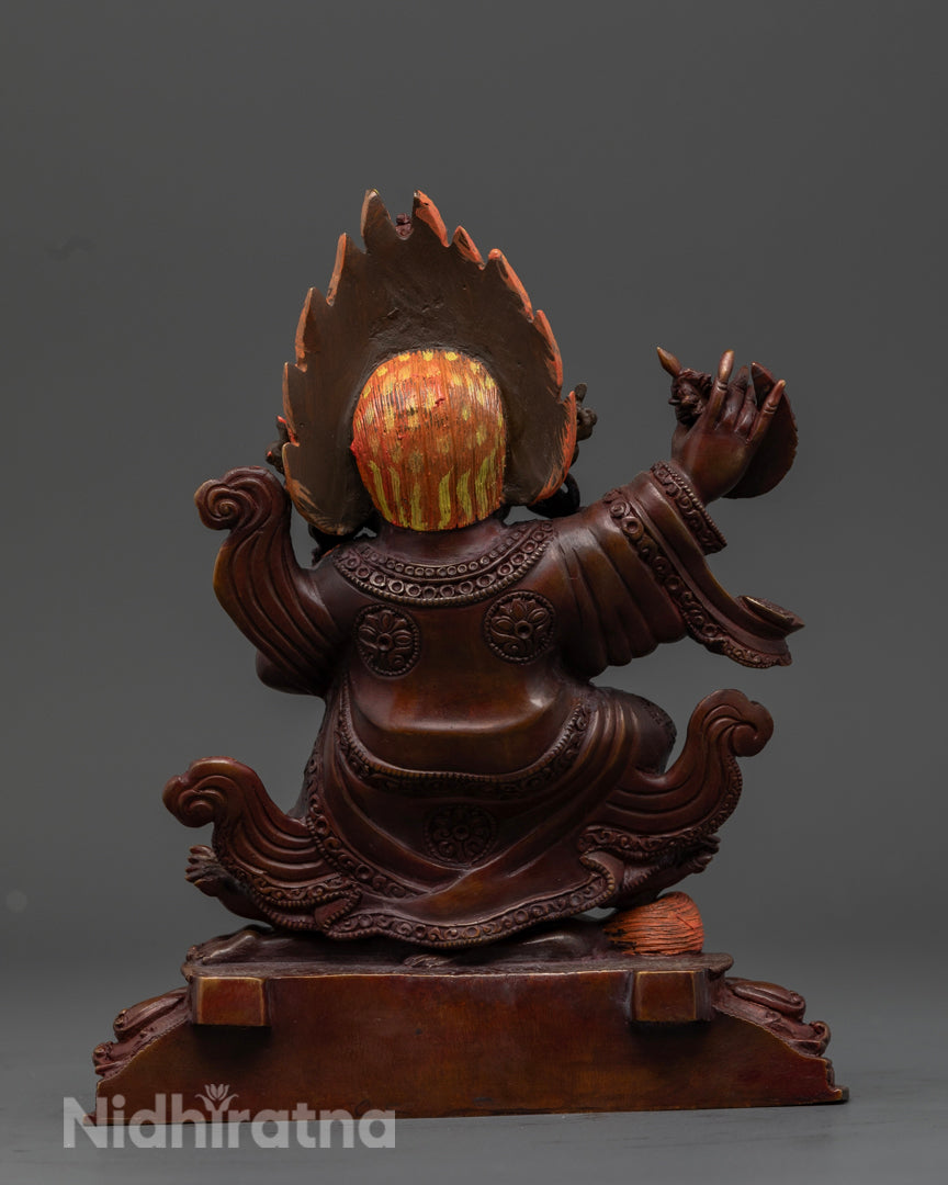Mahakala Bernagchen Statue: The Black Cloaked Protector