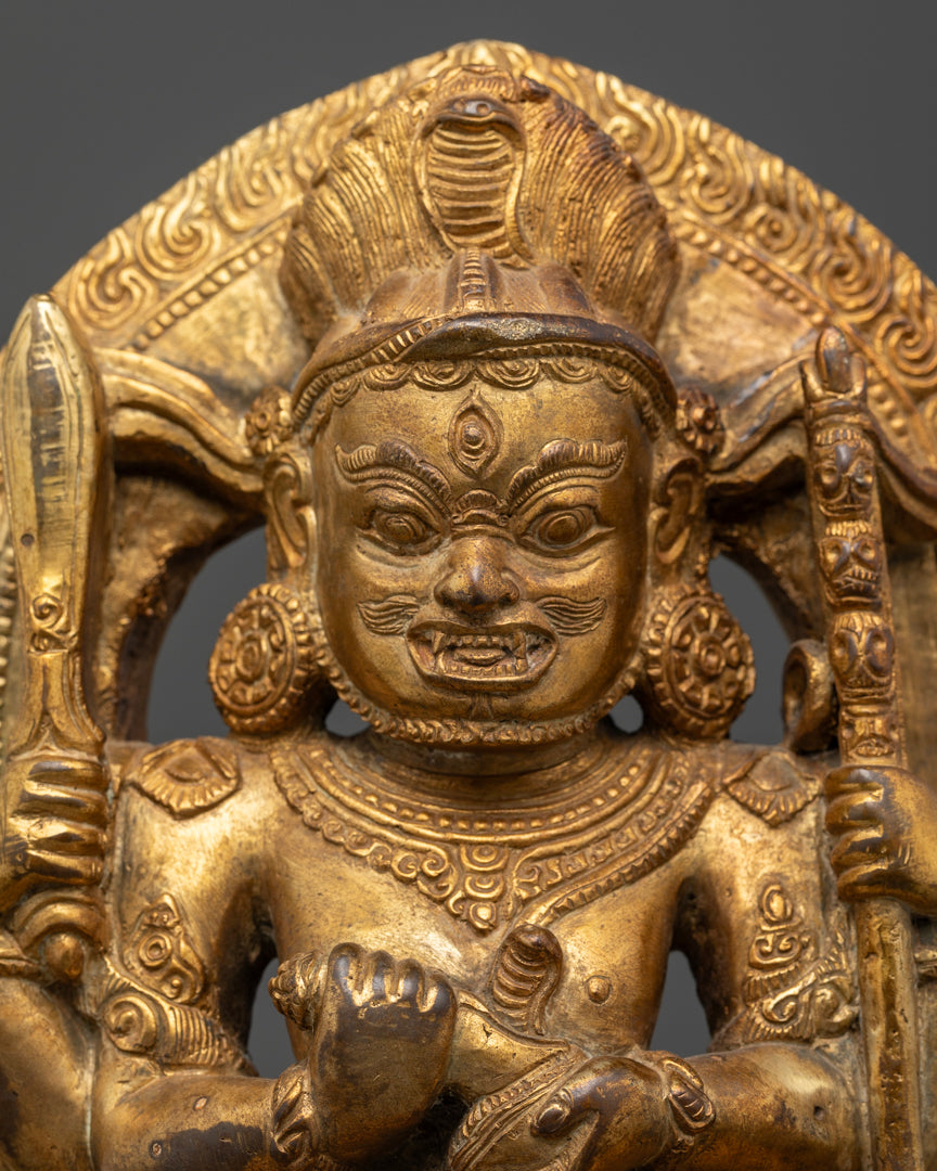 Chaturbhuja Mahakala Statue | Beautifully Crafted Sculpture