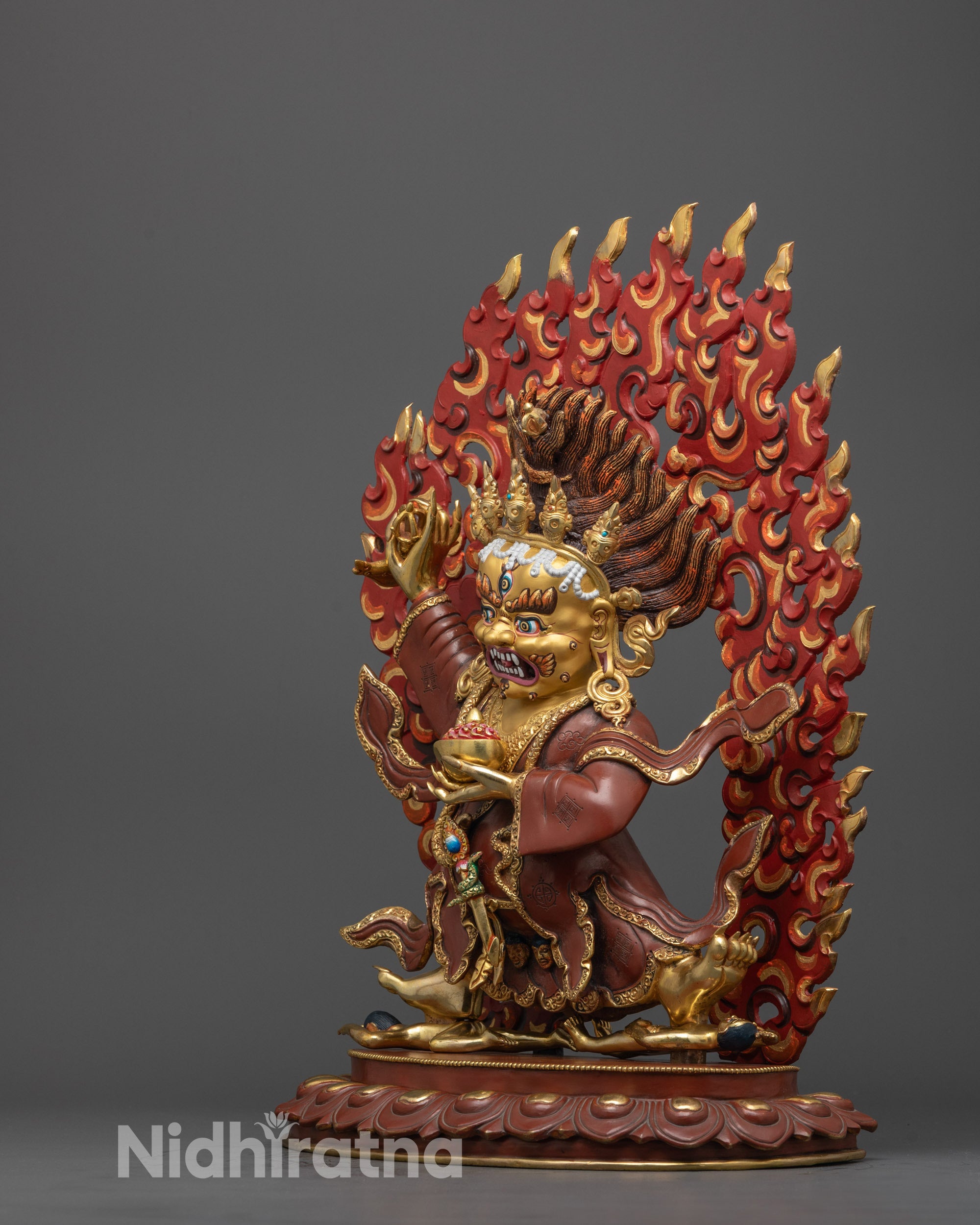 Mahakala Bernagchen Statue | Hand-Carved Tibetan Buddhist