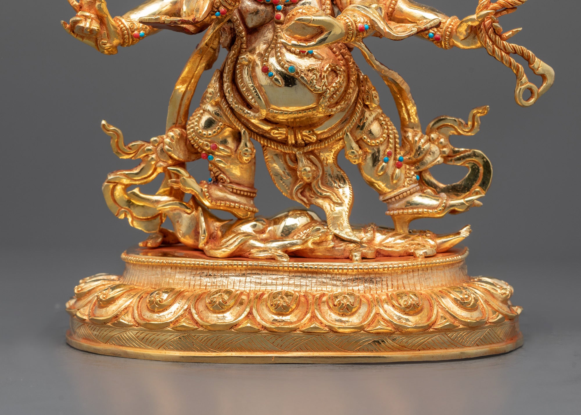 Six Armed Mahakala Statue | Handmade Buddhist Tibetan Protector