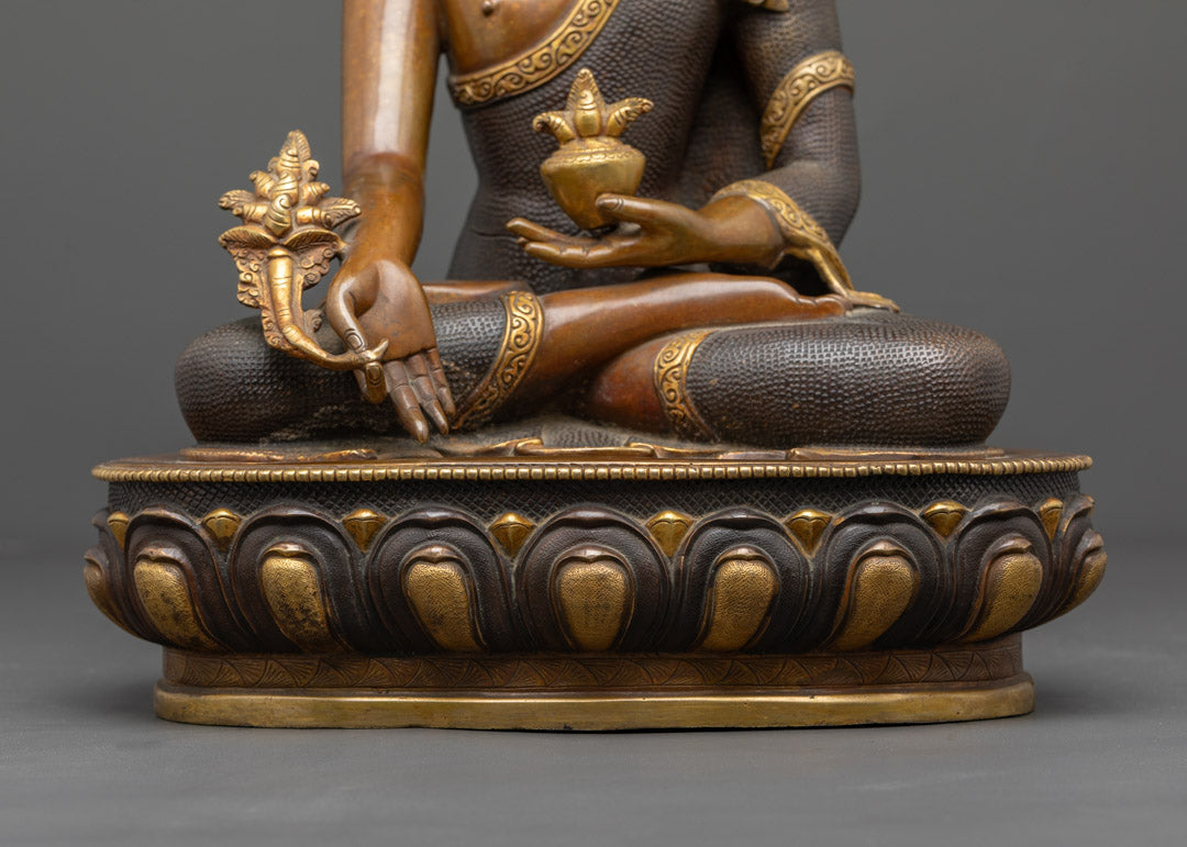 Medicine Buddha Statue | 24k Gold Face